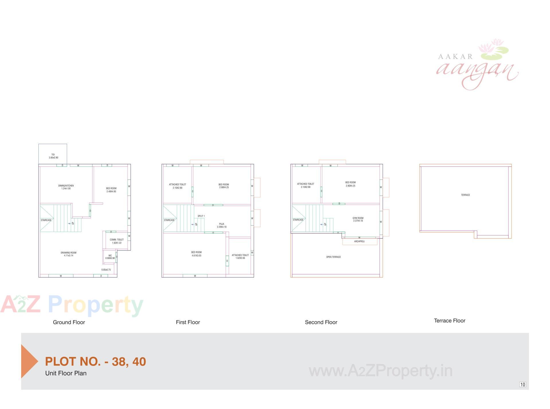Layout of real estate project Aakar Aangan located at Nagalpur, Mehsana, Gujarat