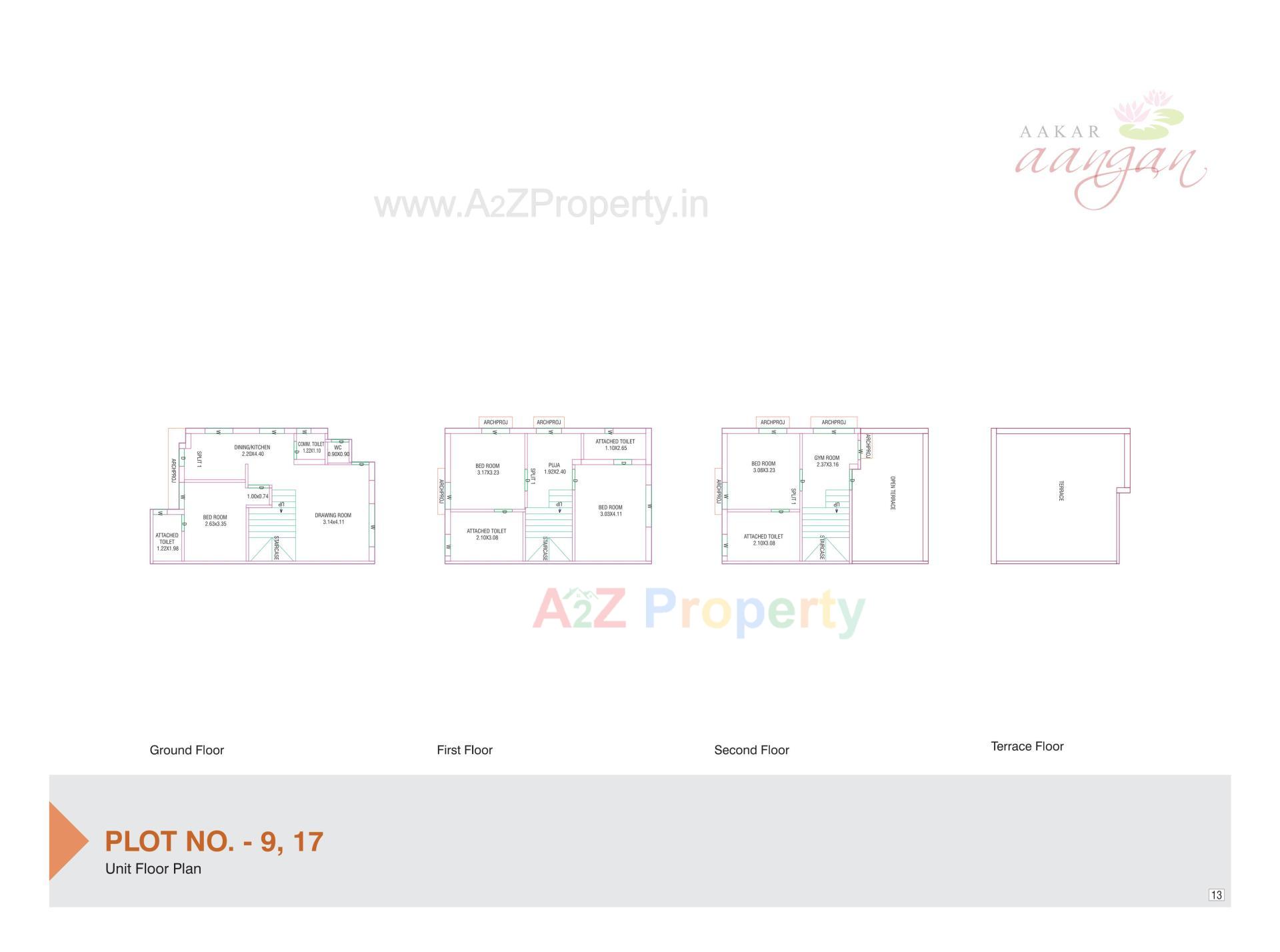 Layout of real estate project Aakar Aangan located at Nagalpur, Mehsana, Gujarat
