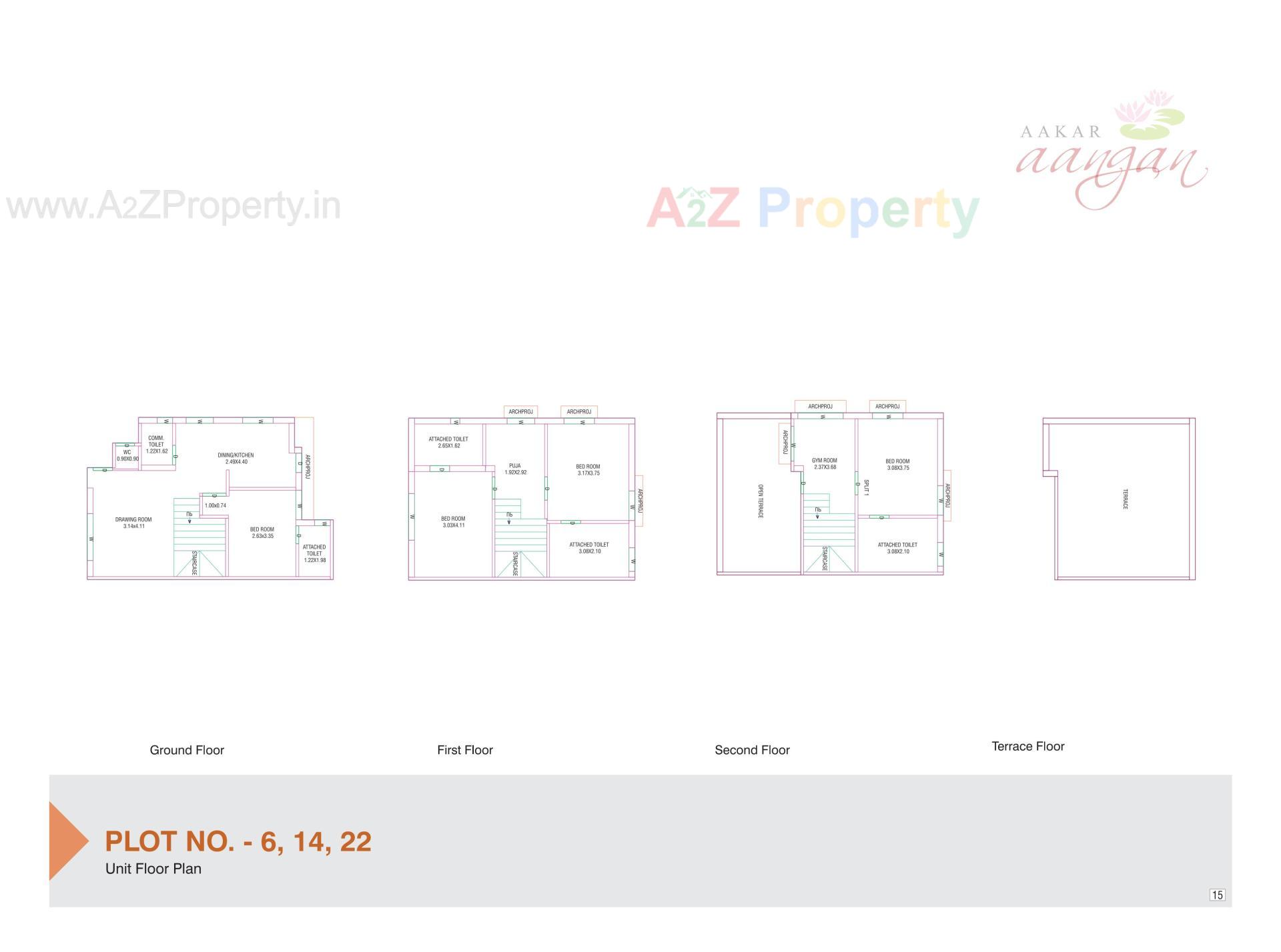 Layout of real estate project Aakar Aangan located at Nagalpur, Mehsana, Gujarat