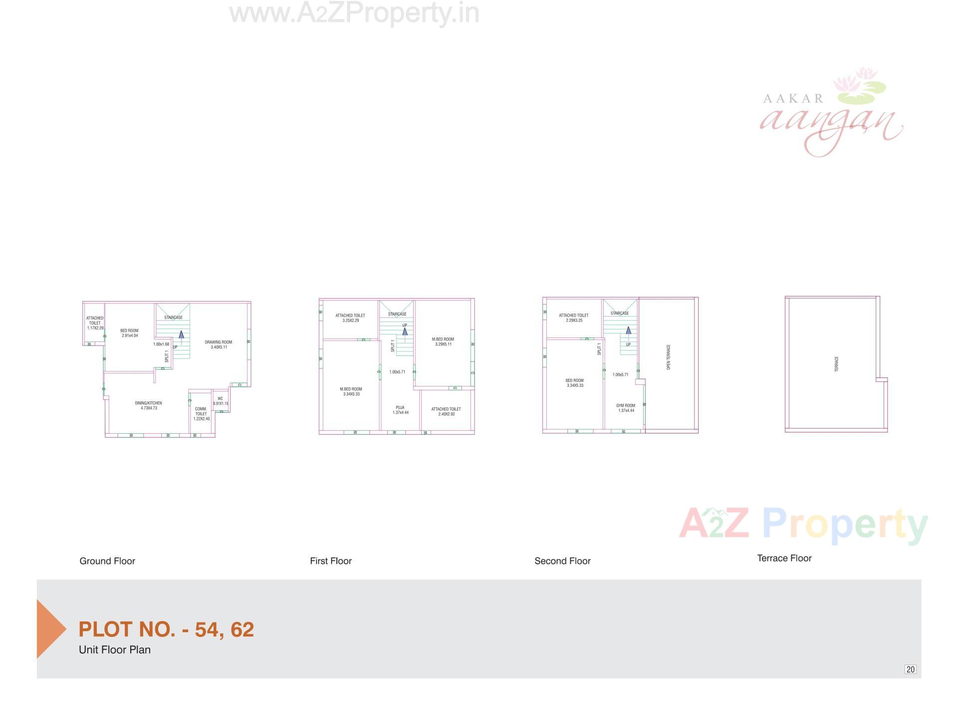 Layout of real estate project Aakar Aangan located at Nagalpur, Mehsana, Gujarat