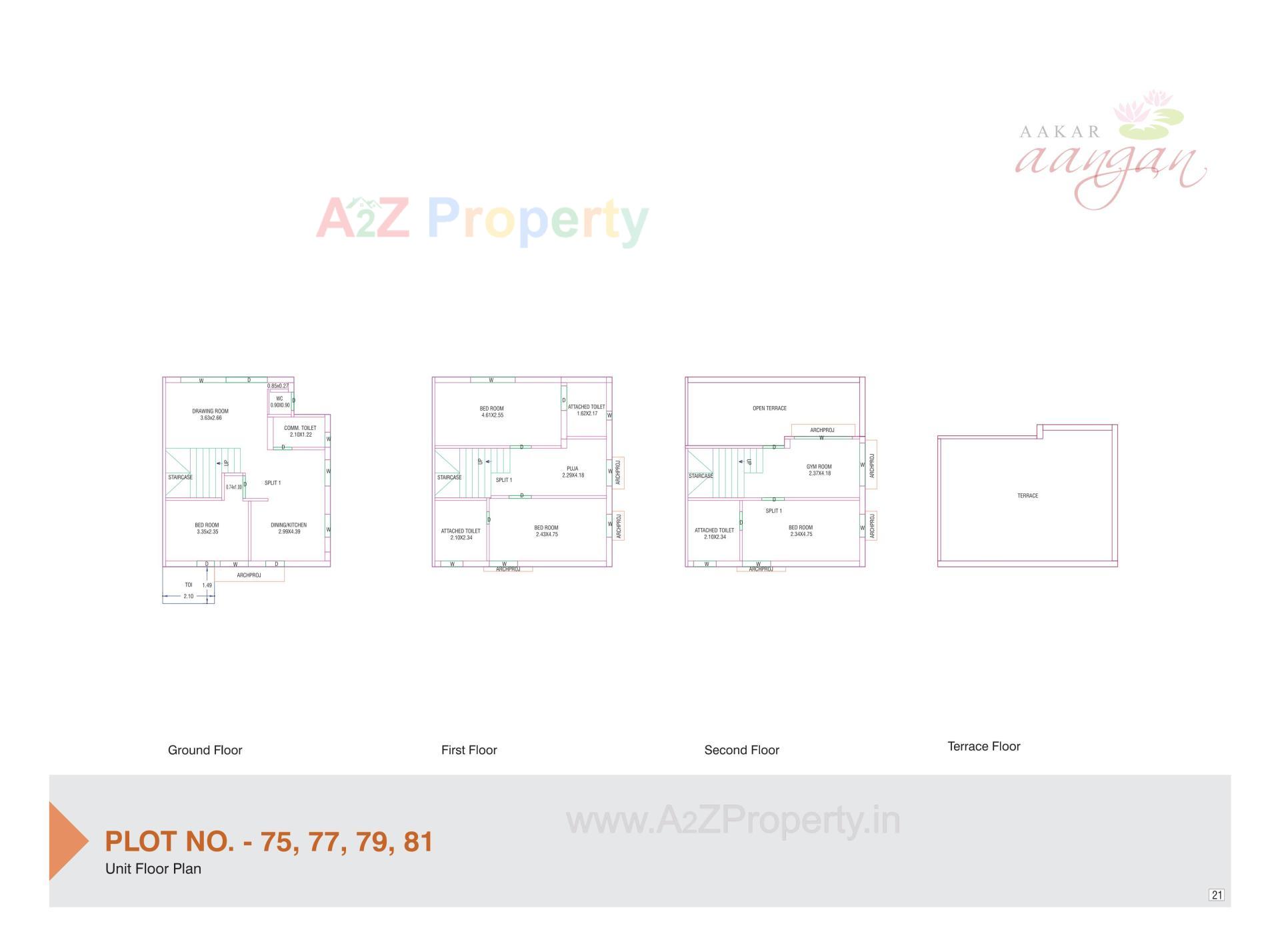 Layout of real estate project Aakar Aangan located at Nagalpur, Mehsana, Gujarat
