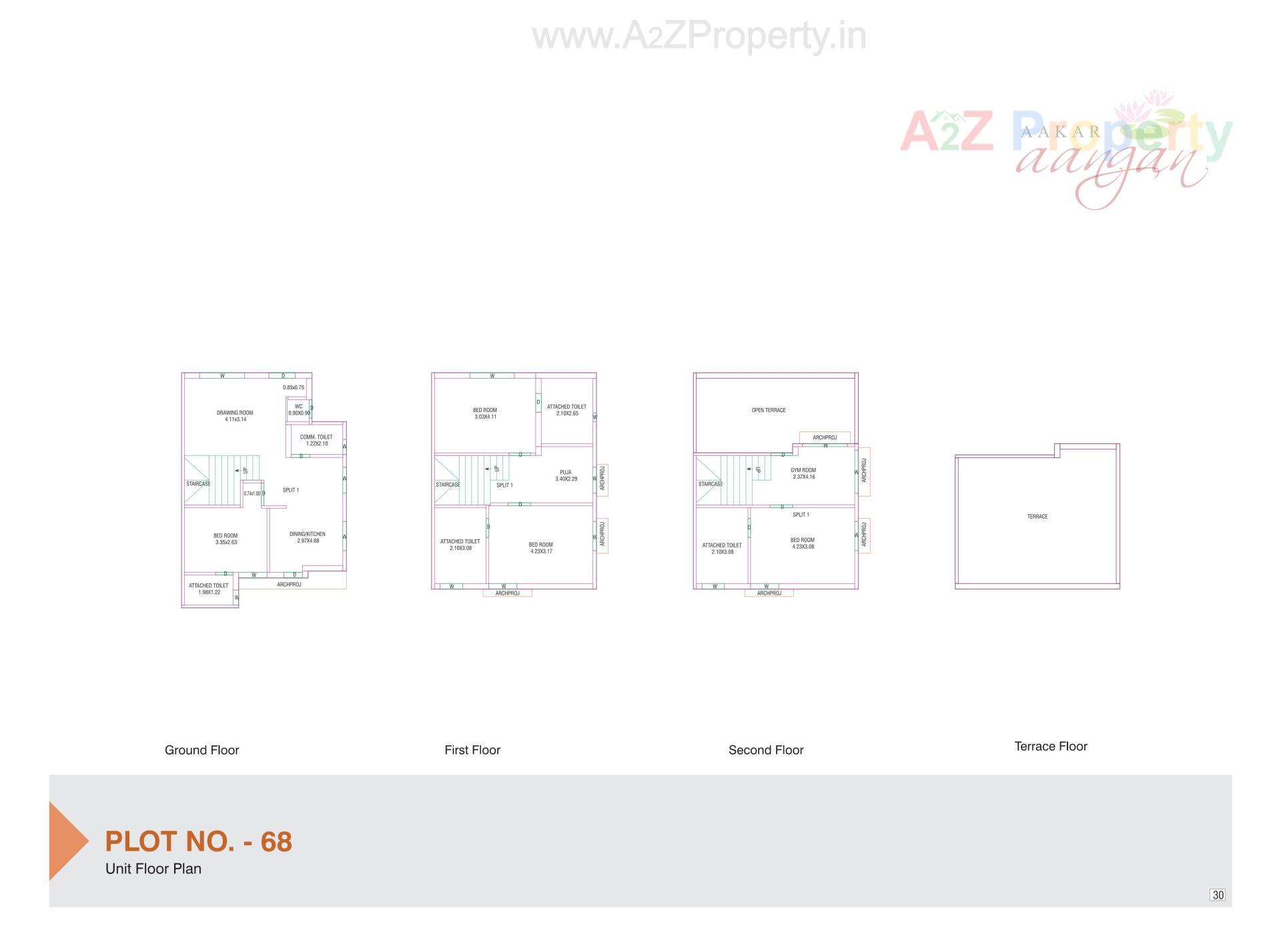Layout of real estate project Aakar Aangan located at Nagalpur, Mehsana, Gujarat