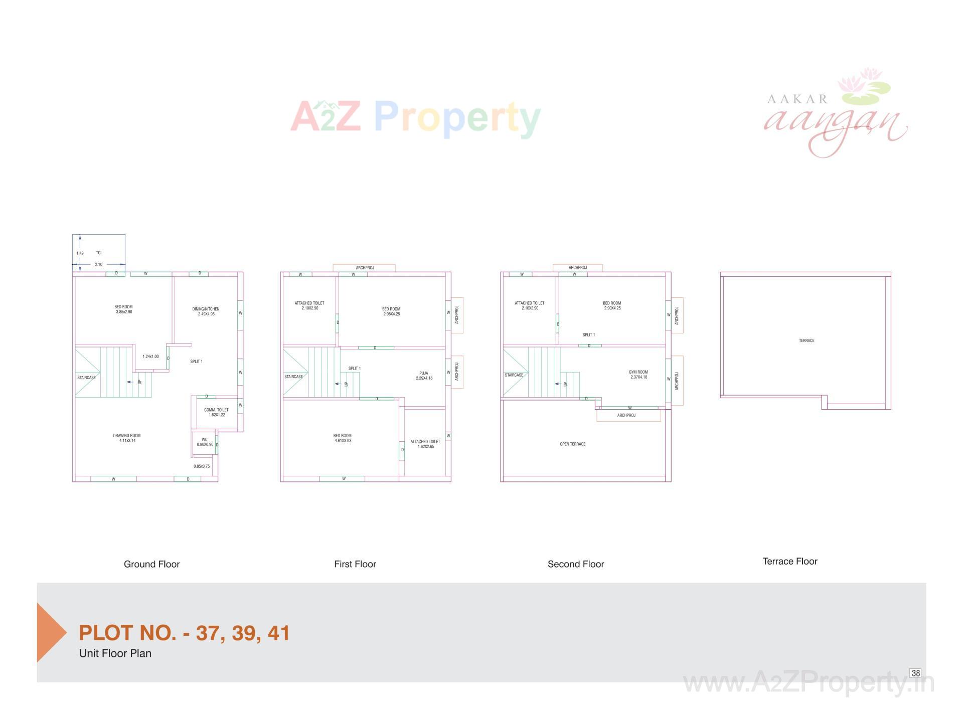 Layout of real estate project Aakar Aangan located at Nagalpur, Mehsana, Gujarat