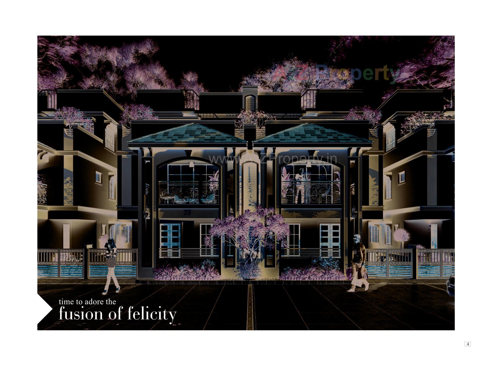 3D Elevation of real estate project Aakar Aangan located at Nagalpur, Mehsana, Gujarat