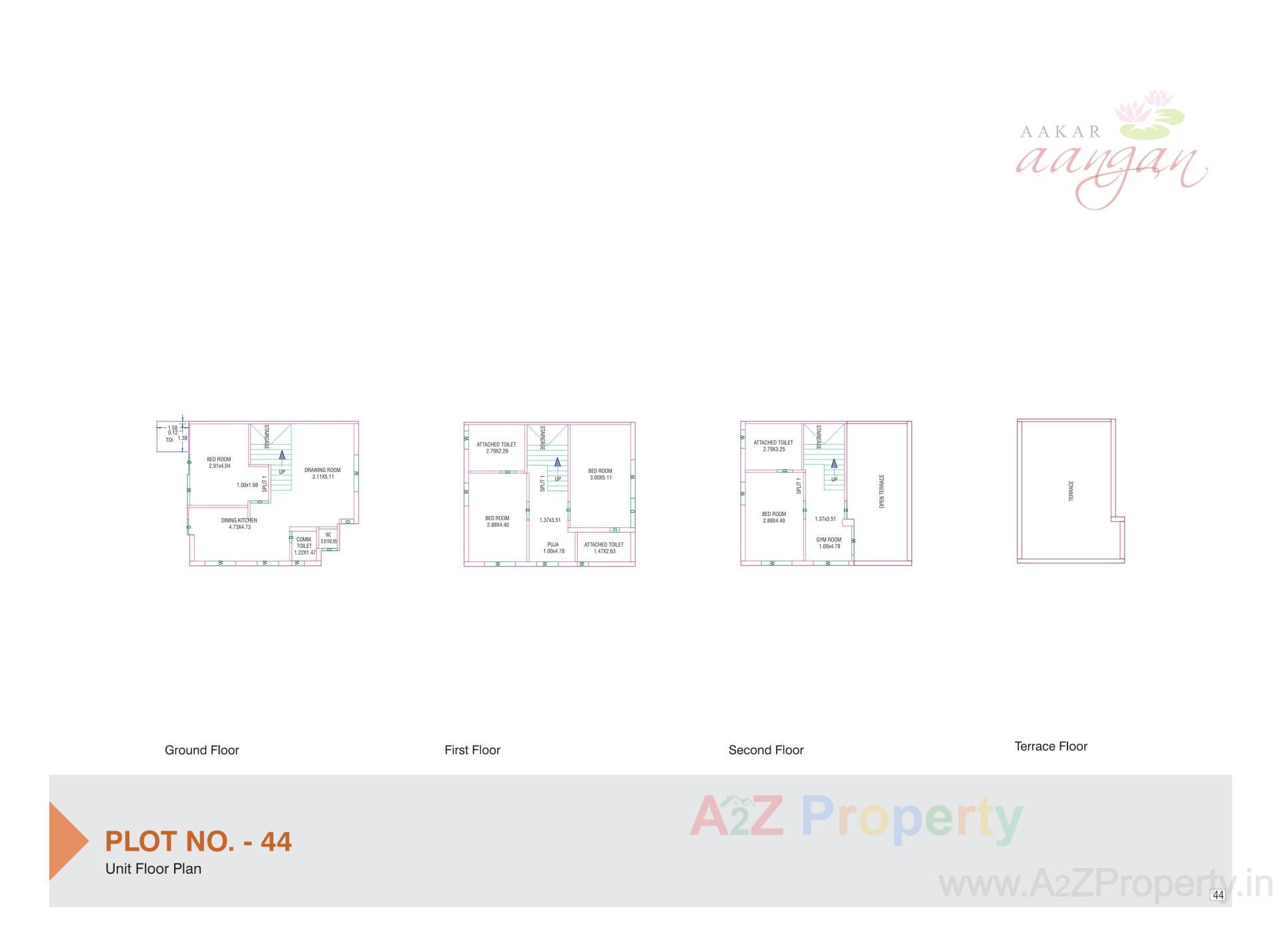 Layout of real estate project Aakar Aangan located at Nagalpur, Mehsana, Gujarat