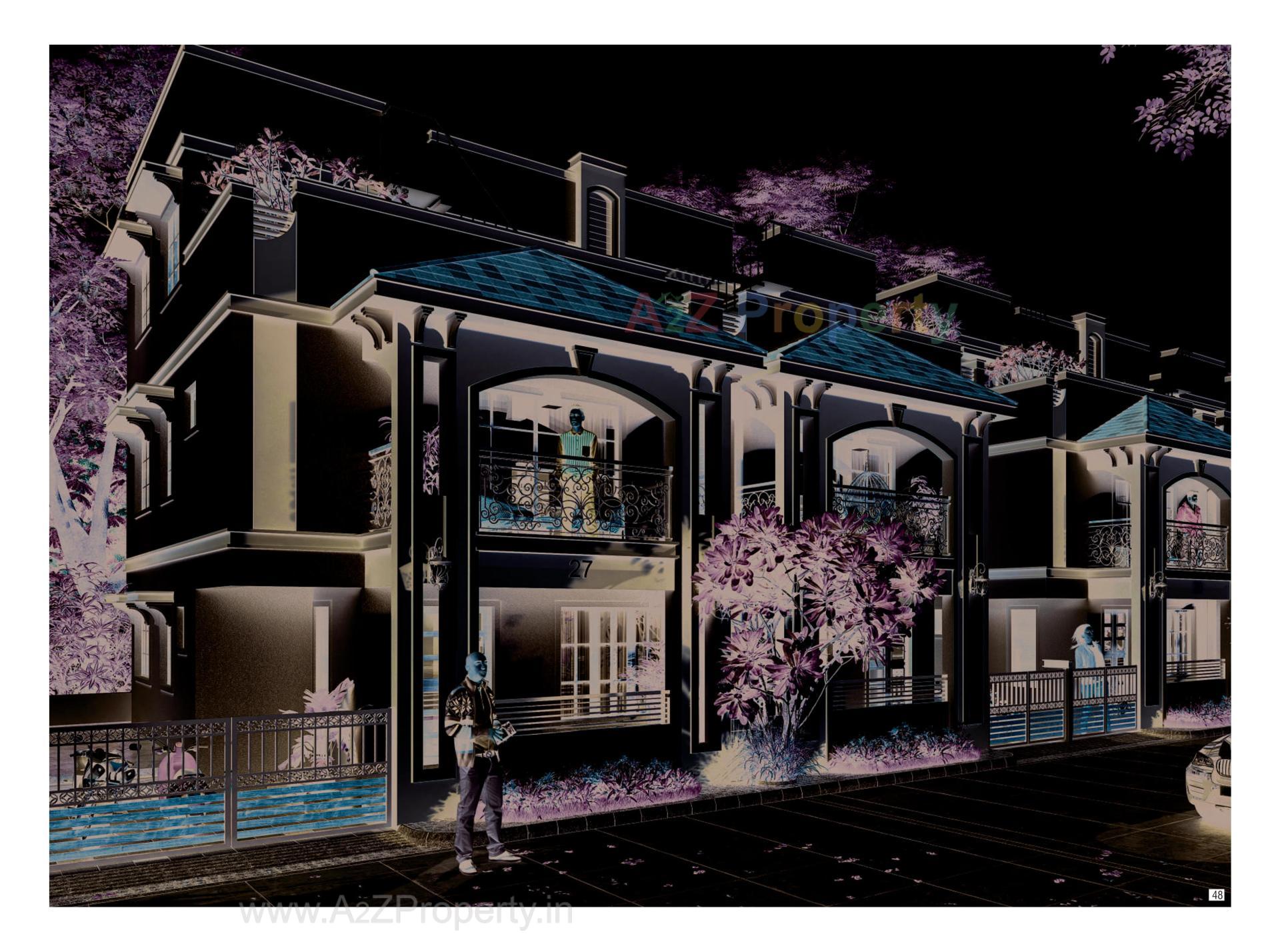 3D Elevation of real estate project Aakar Aangan located at Nagalpur, Mehsana, Gujarat