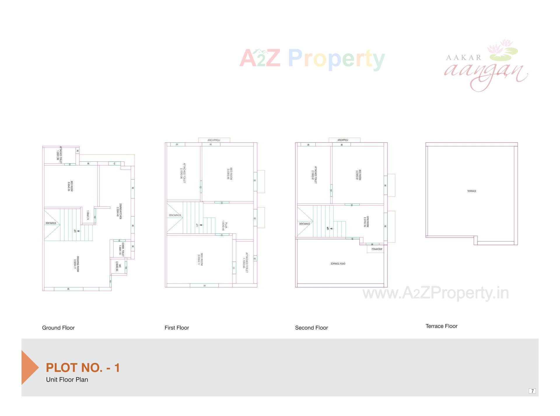 Layout of real estate project Aakar Aangan located at Nagalpur, Mehsana, Gujarat