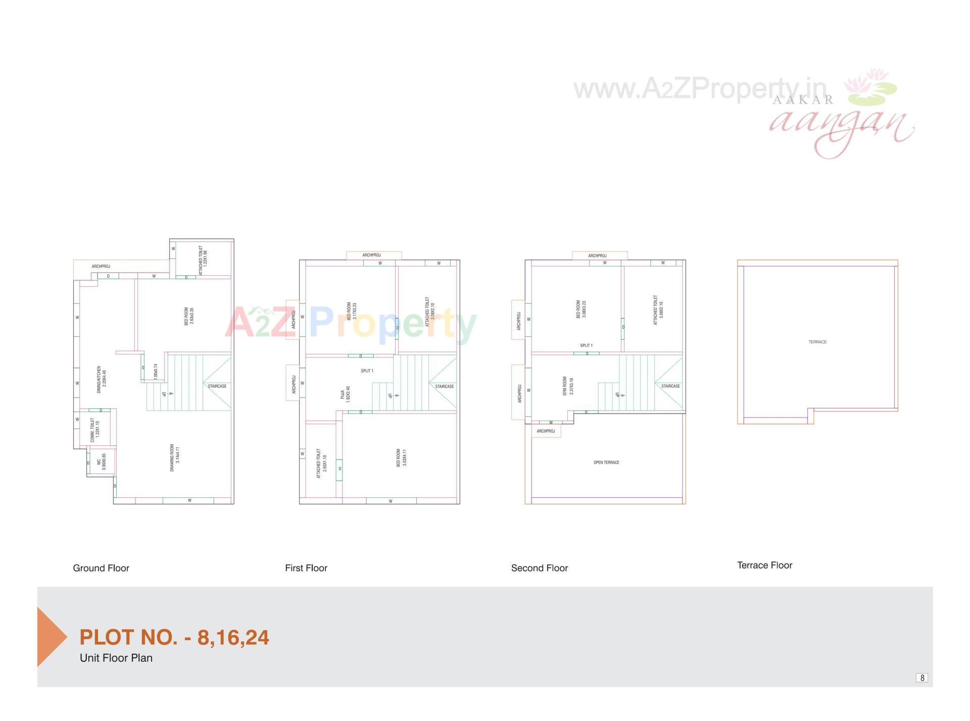 Layout of real estate project Aakar Aangan located at Nagalpur, Mehsana, Gujarat
