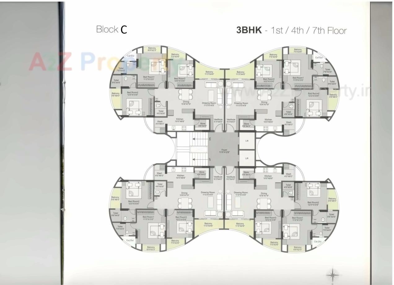Layout of real estate project Aarush Gloria located at Mehsana, Mehsana, Gujarat