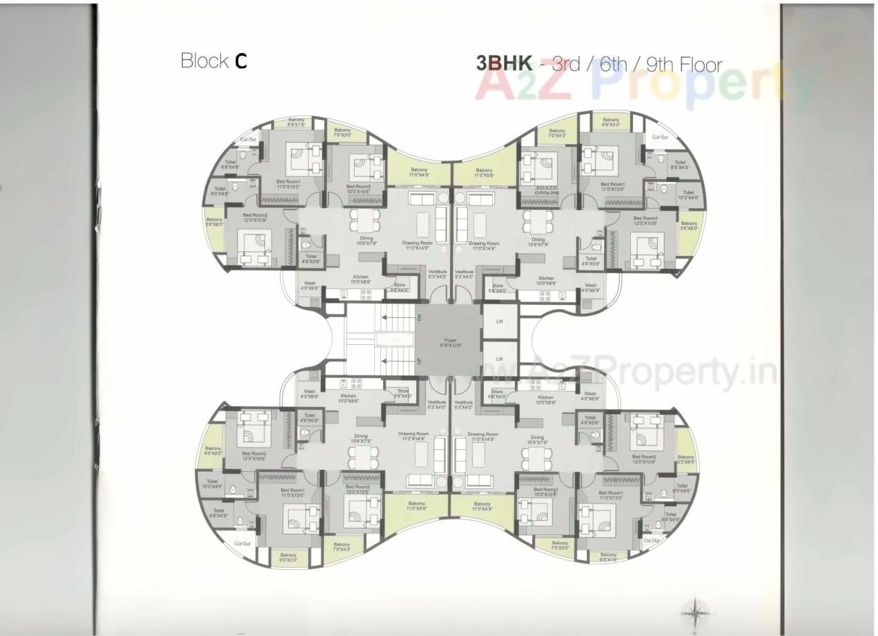 Layout of real estate project Aarush Gloria located at Mehsana, Mehsana, Gujarat