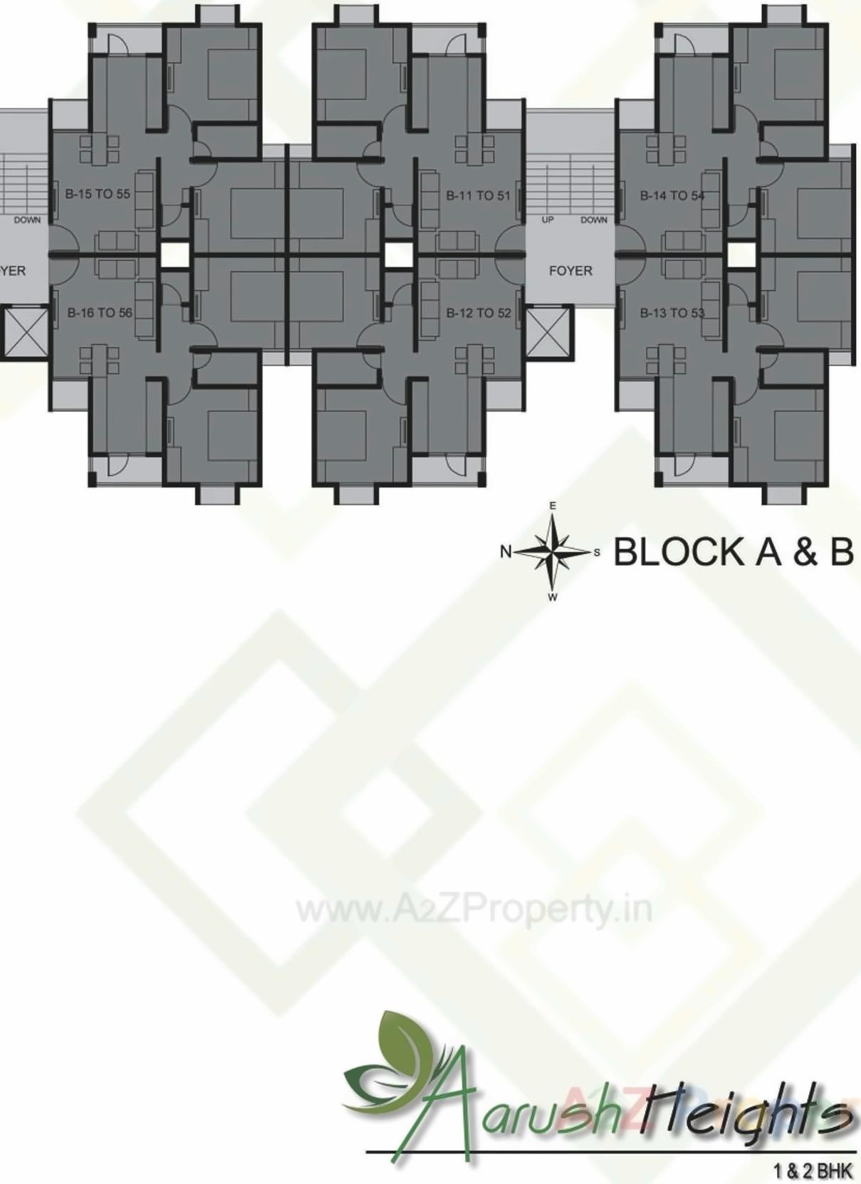 Layout of real estate project Aarush Heights located at Nagalpur, Mehsana, Gujarat