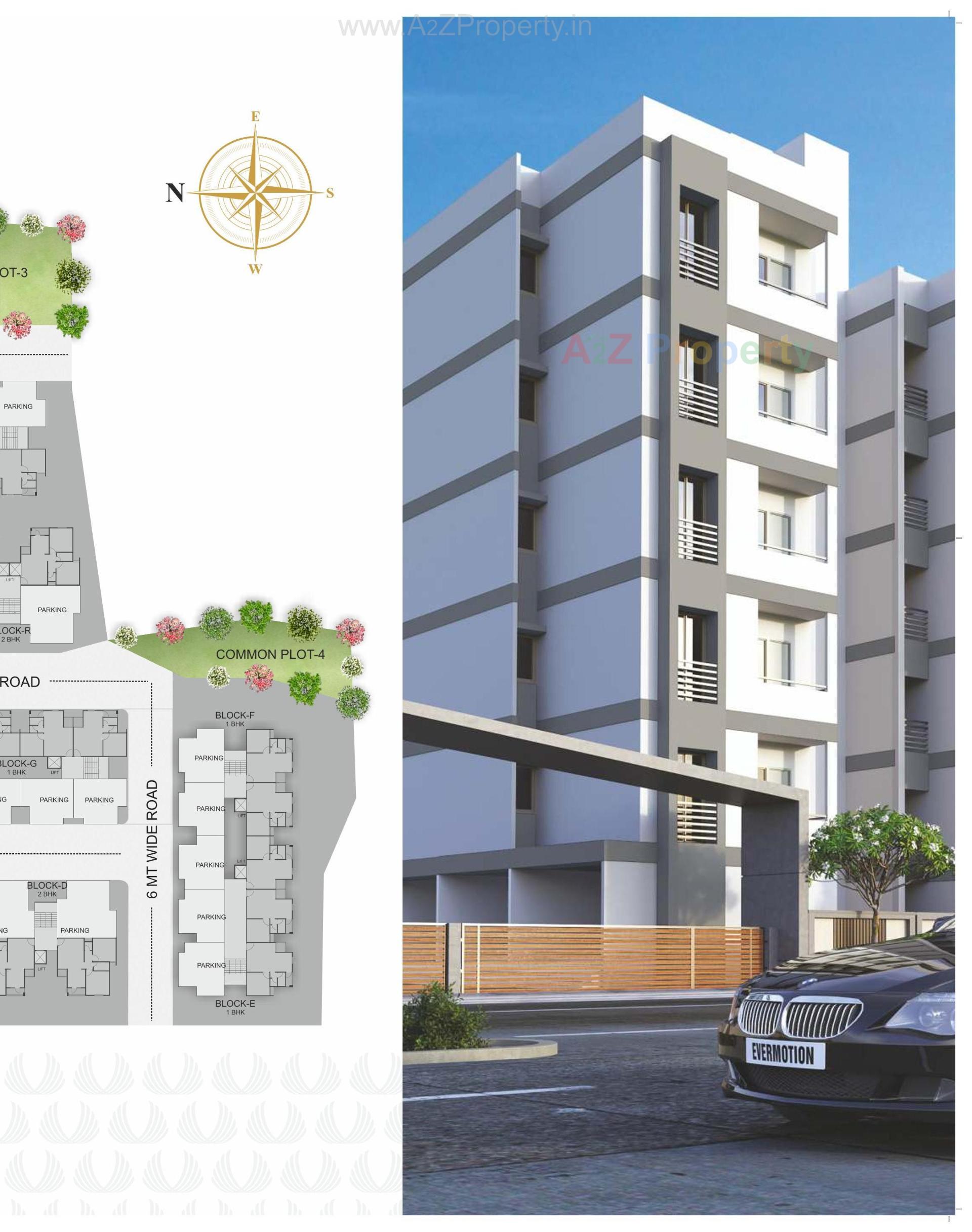 Layout of real estate project Aarush Heights located at Mehsana, Mehsana, Gujarat