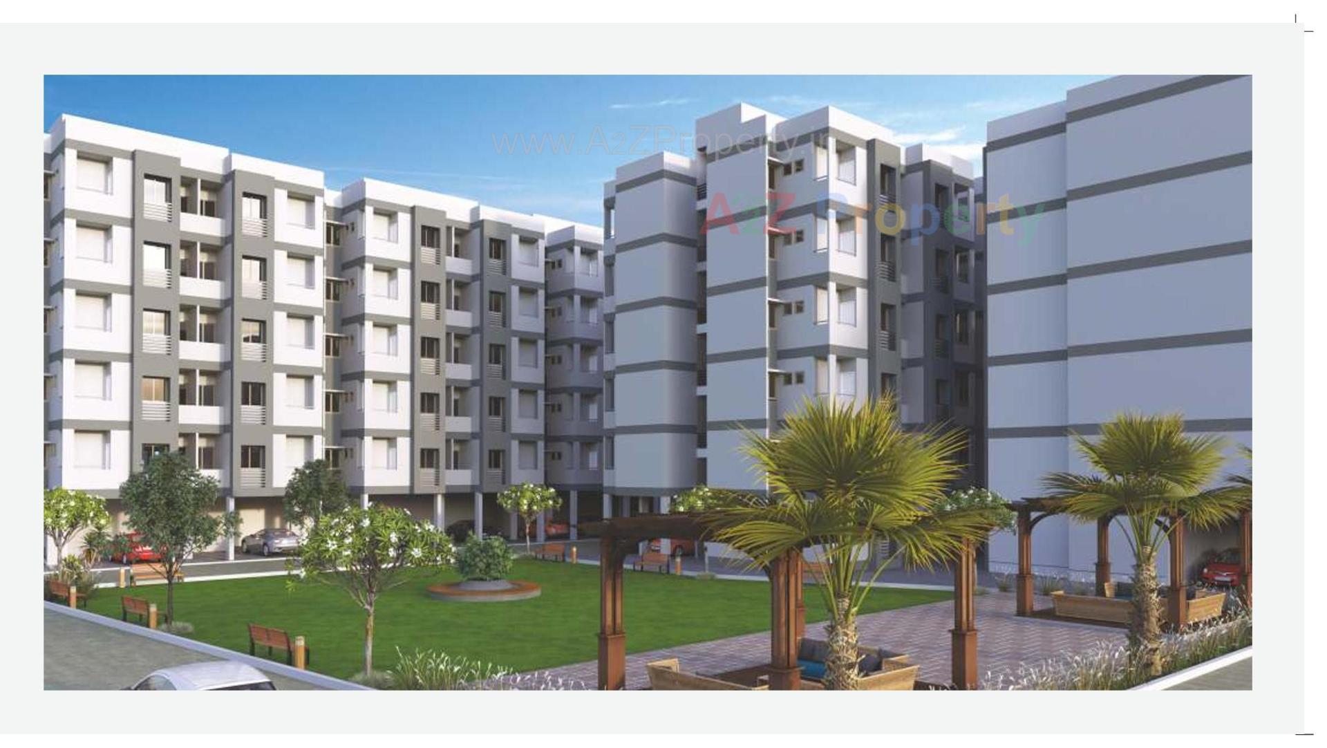 3D Elevation of real estate project Aarush Heights located at Mehsana, Mehsana, Gujarat