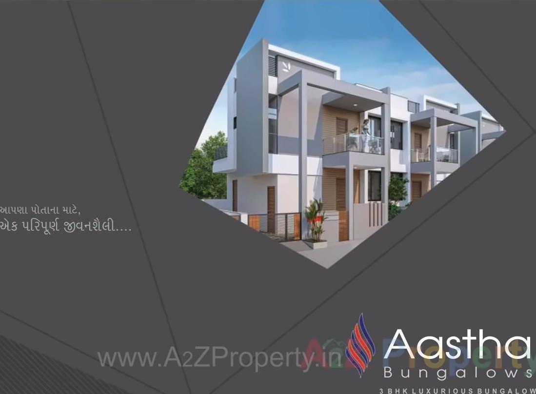 3D Elevation of real estate project Aastha Bungalows located at Kadi, Mehsana, Gujarat