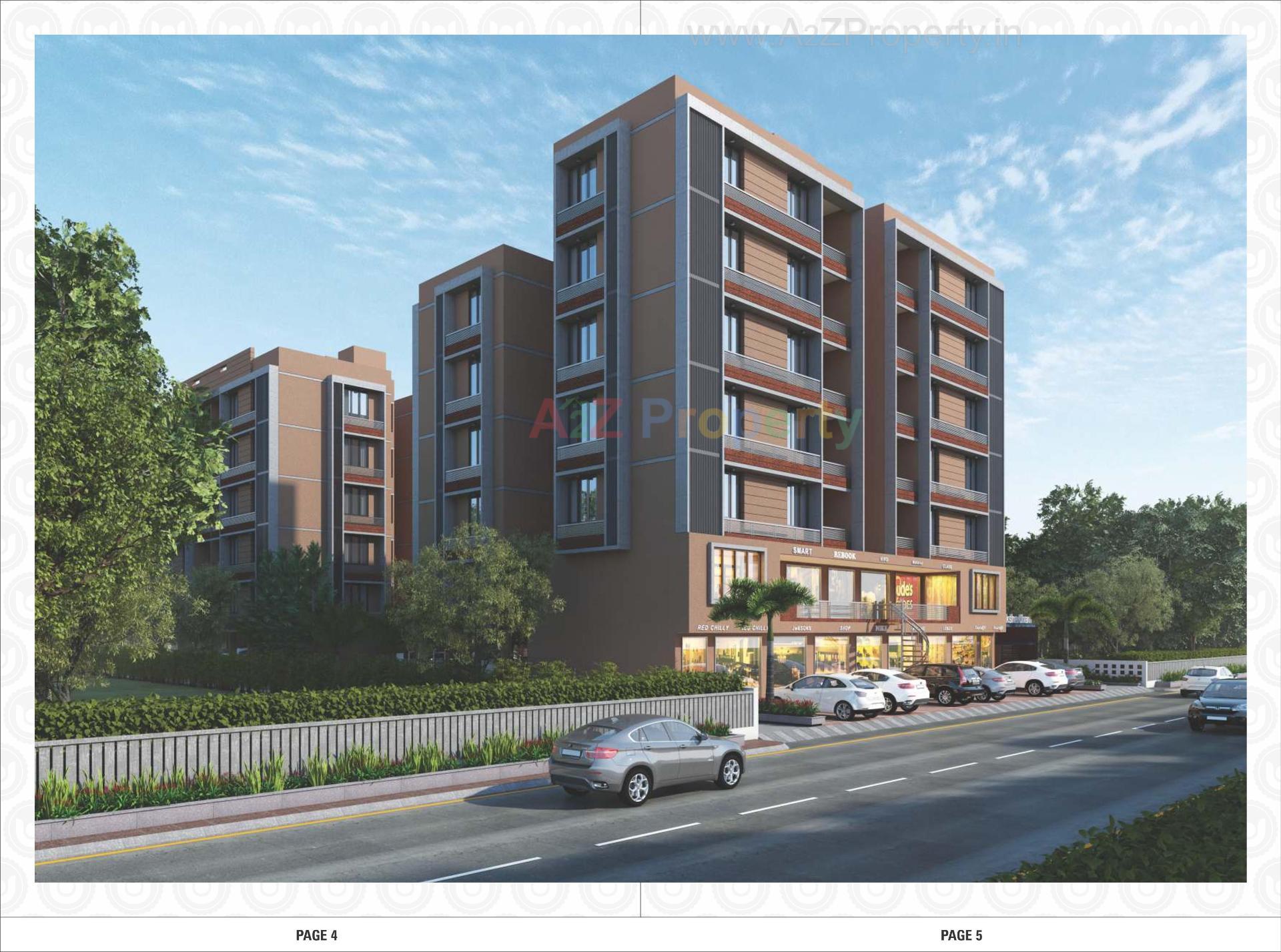 3D Elevation of real estate project Akshardhaam located at Mehsana, Mehsana, Gujarat