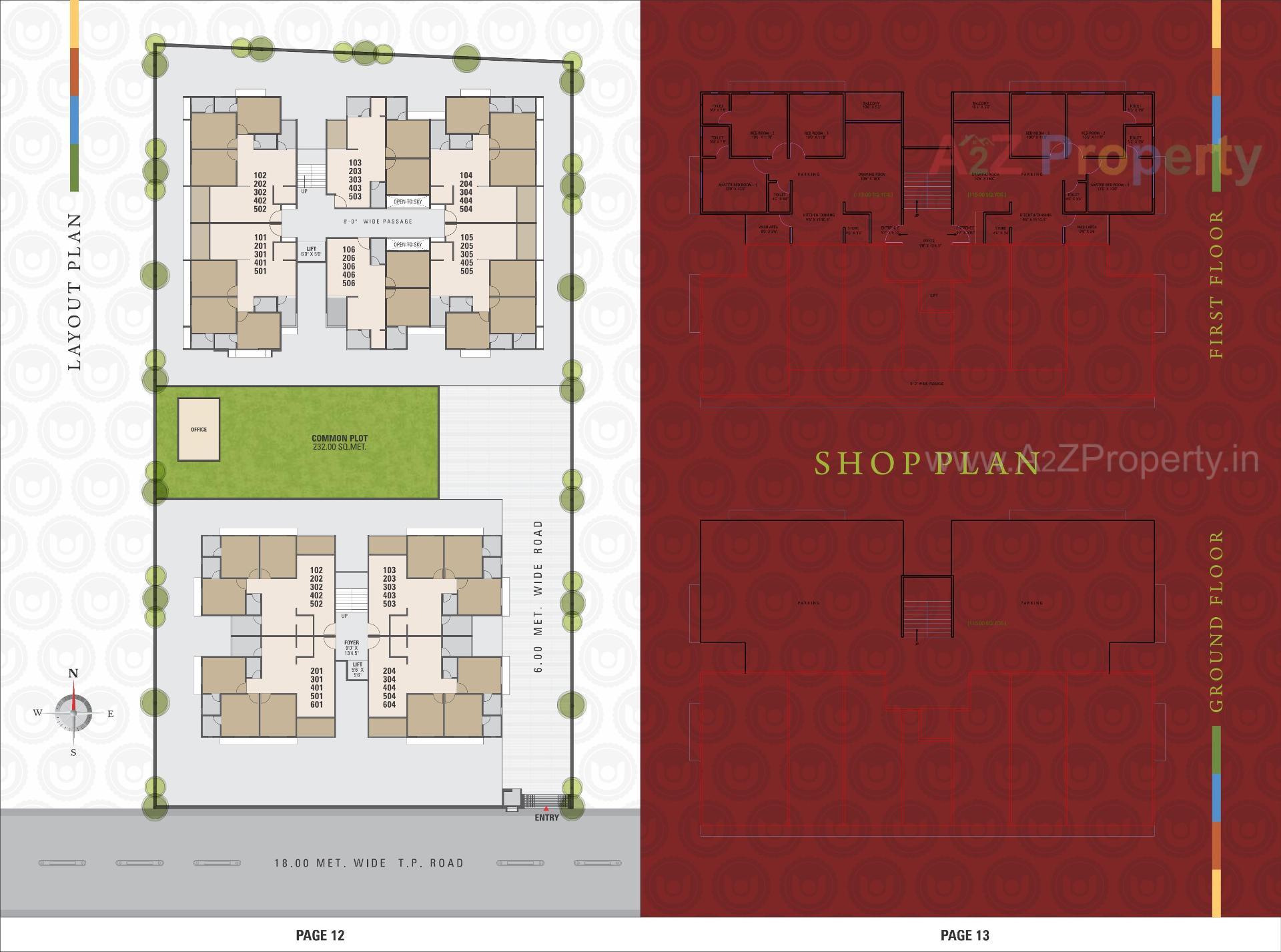 Layout of real estate project Akshardhaam located at Mehsana, Mehsana, Gujarat