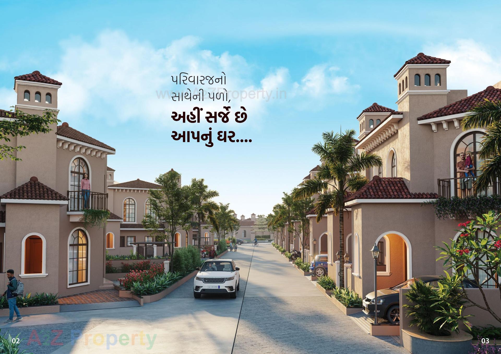 3D Elevation of real estate project Aksharvilla Residency located at Mehsana, Mehsana, Gujarat