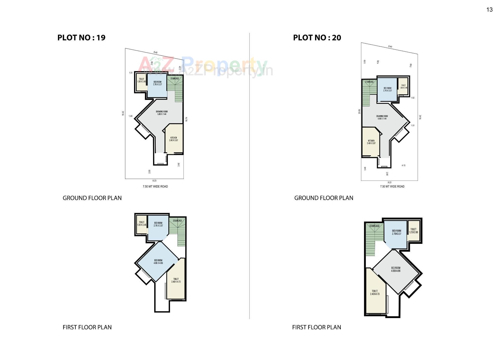 Layout of real estate project Aksharvilla Residency located at Mehsana, Mehsana, Gujarat