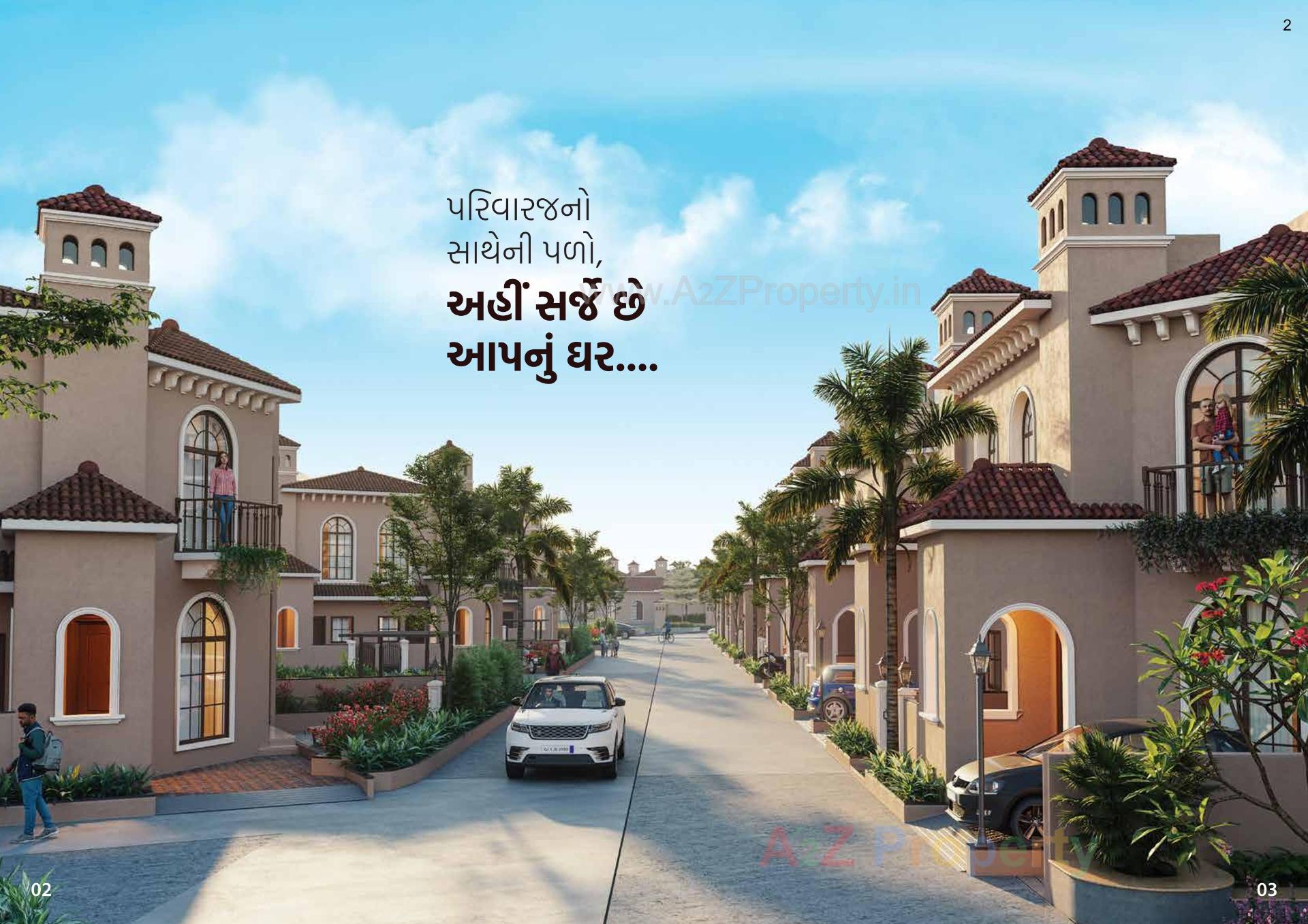 3D Elevation of real estate project Aksharvilla Residency located at Mehsana, Mehsana, Gujarat