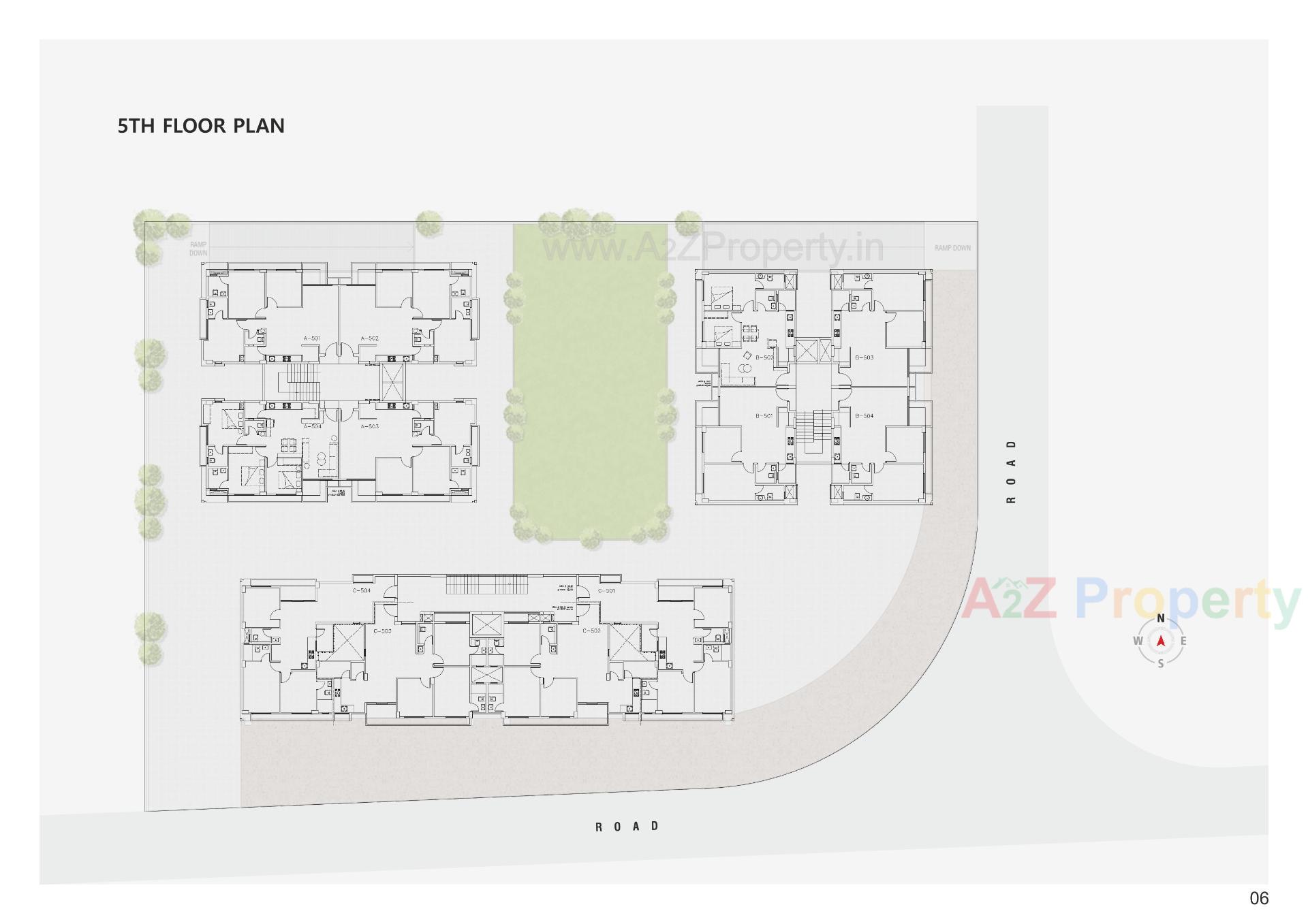 Layout of real estate project Amaya Skywalk located at Kadi, Mehsana, Gujarat