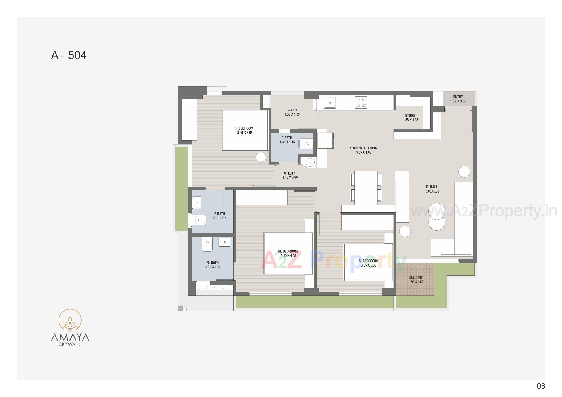 Layout of real estate project Amaya Skywalk located at Kadi, Mehsana, Gujarat
