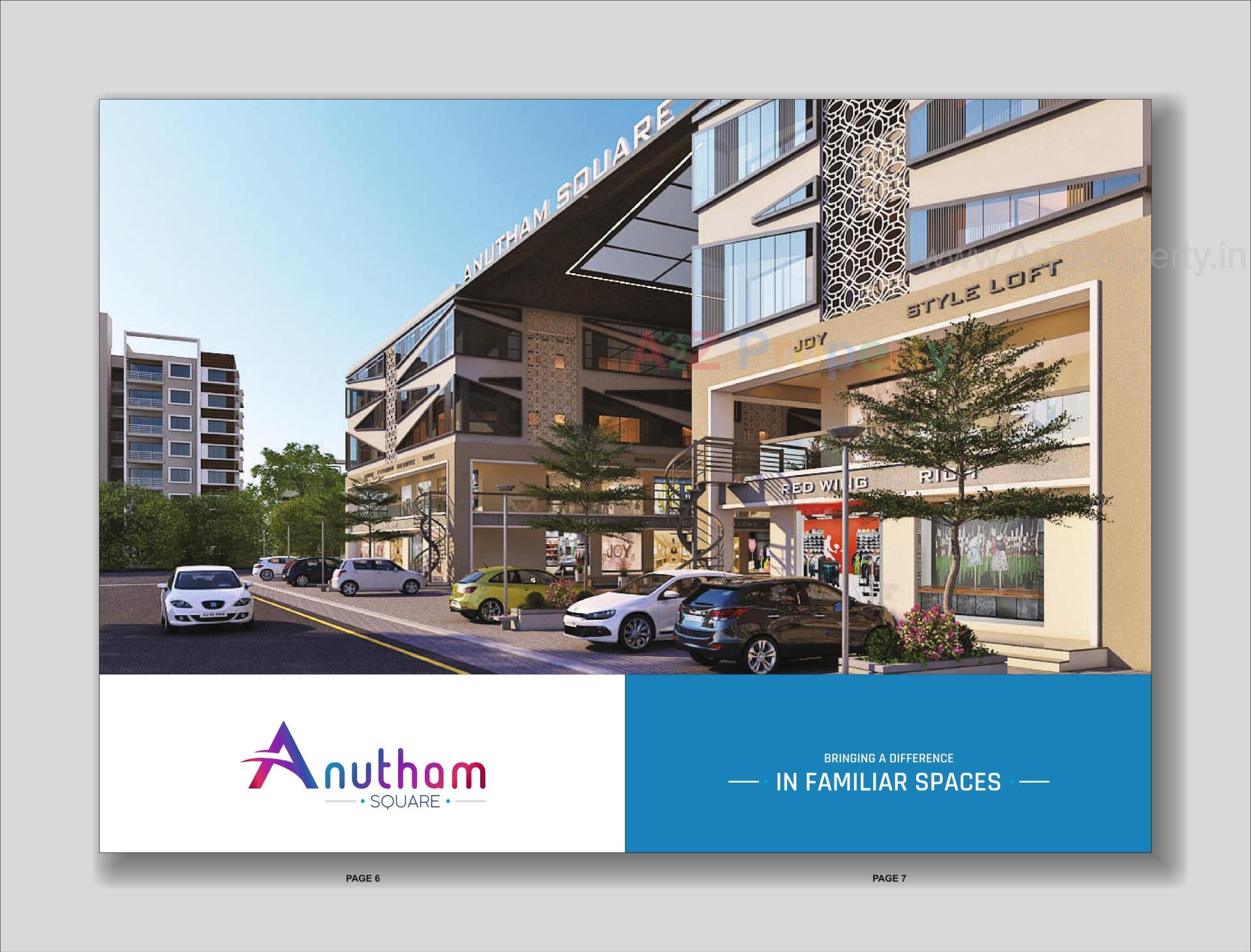 3D Elevation of real estate project Anutham Square located at Kadi, Mehsana, Gujarat