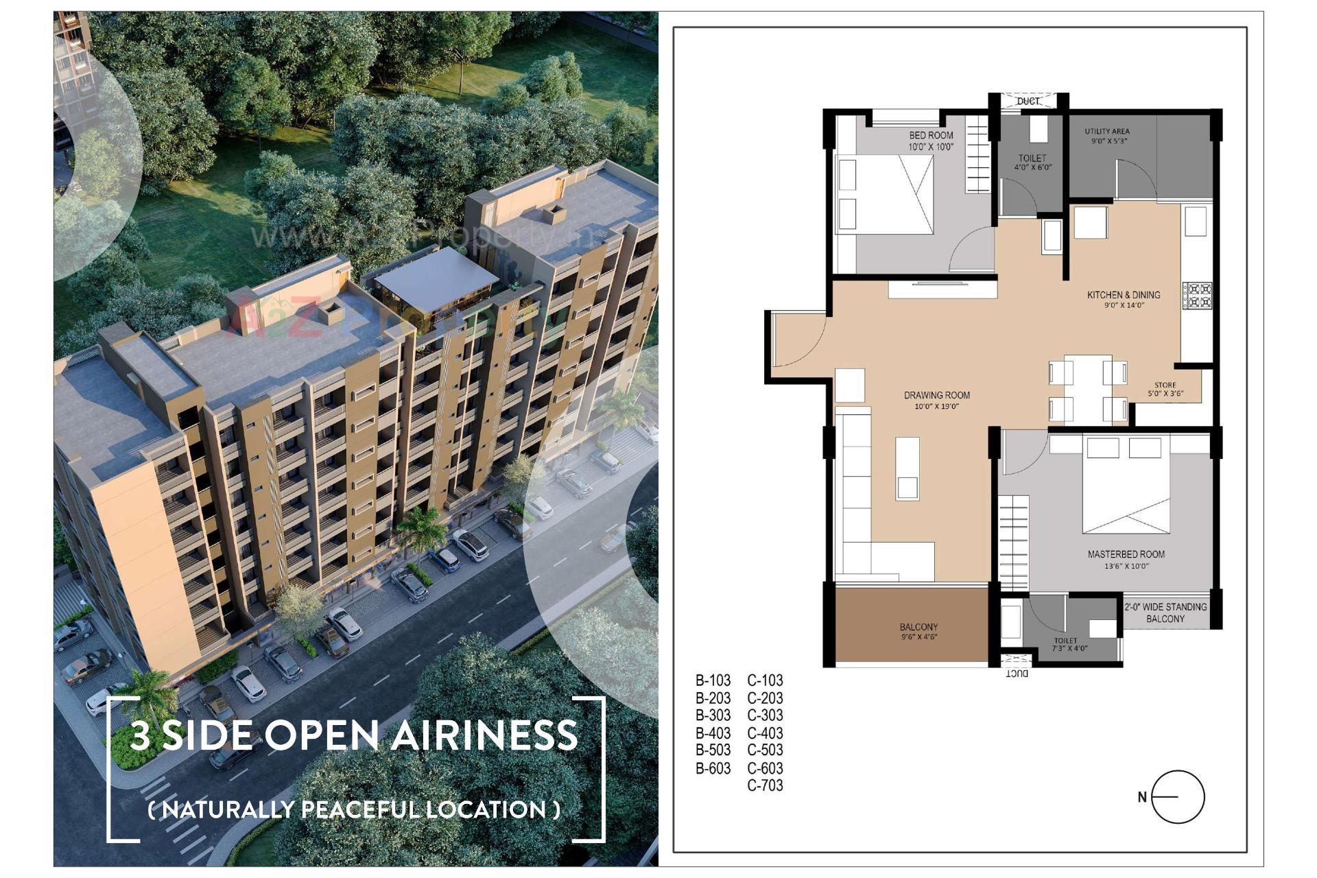 Layout of real estate project Apple Door Apartment located at Nagalpur, Mehsana, Gujarat