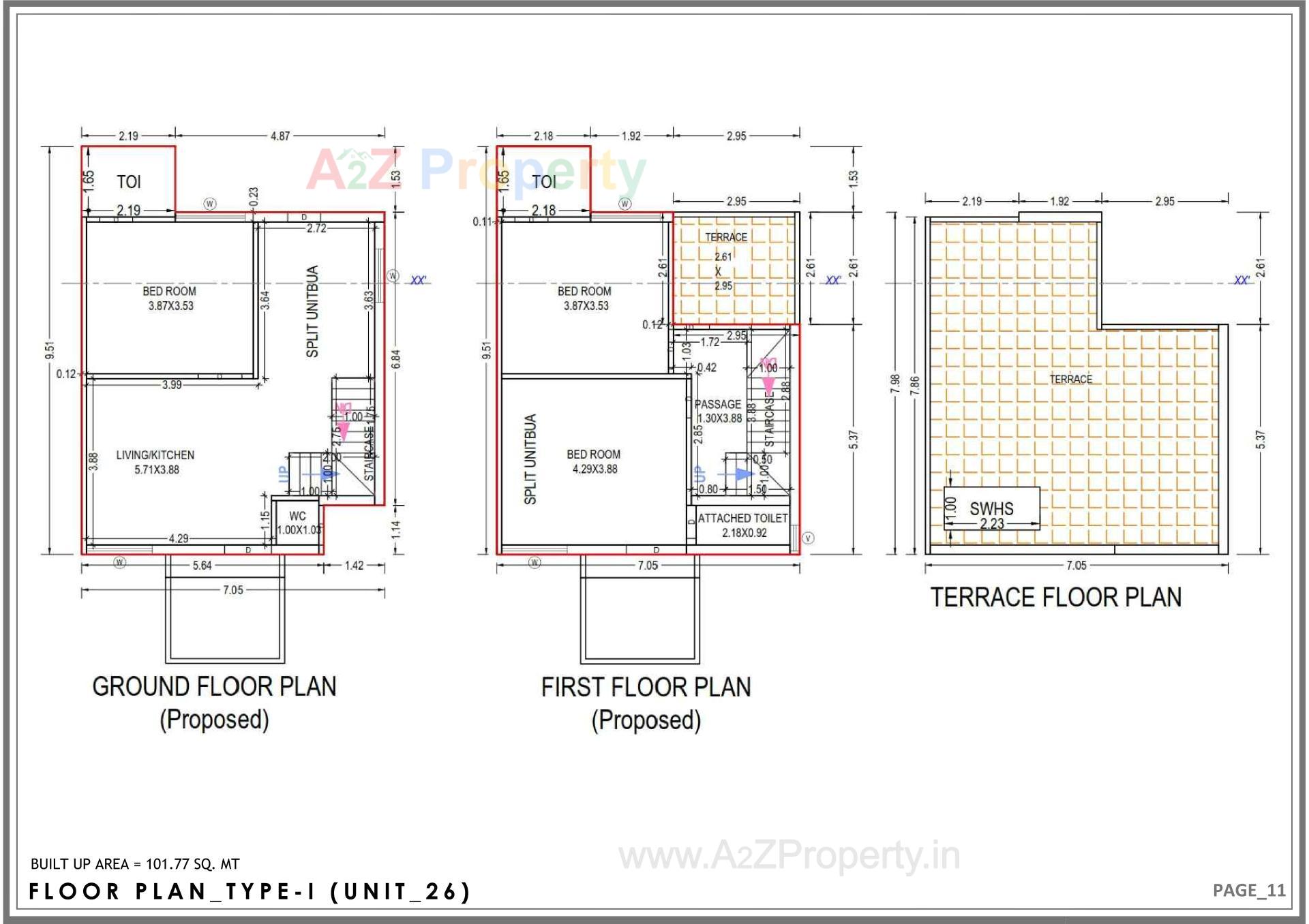 Layout of real estate project Bajrang Homes located at Kadi, Mehsana, Gujarat