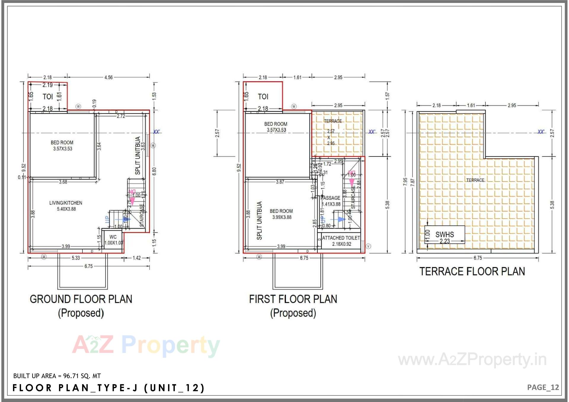 Layout of real estate project Bajrang Homes located at Kadi, Mehsana, Gujarat