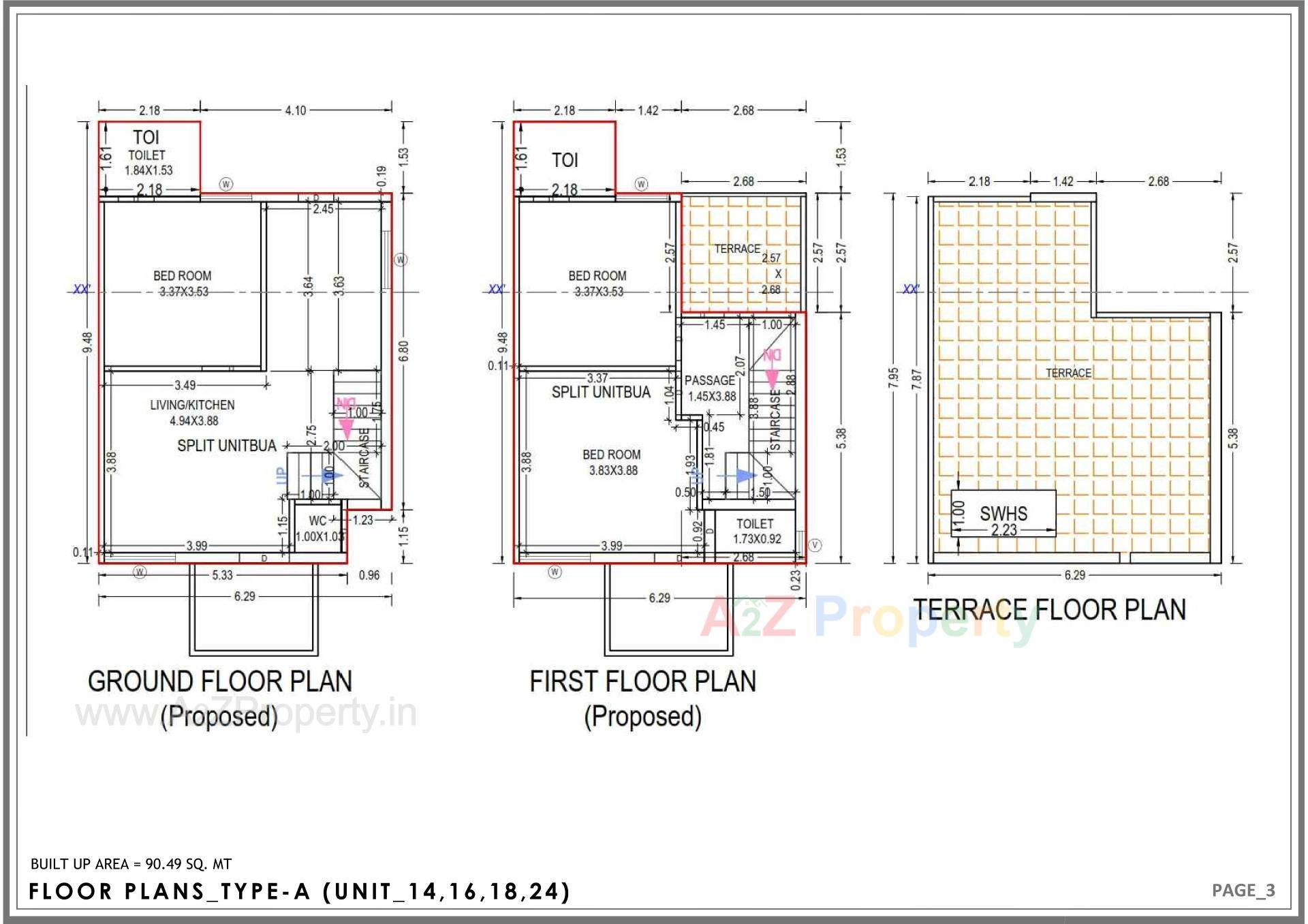 Layout of real estate project Bajrang Homes located at Kadi, Mehsana, Gujarat