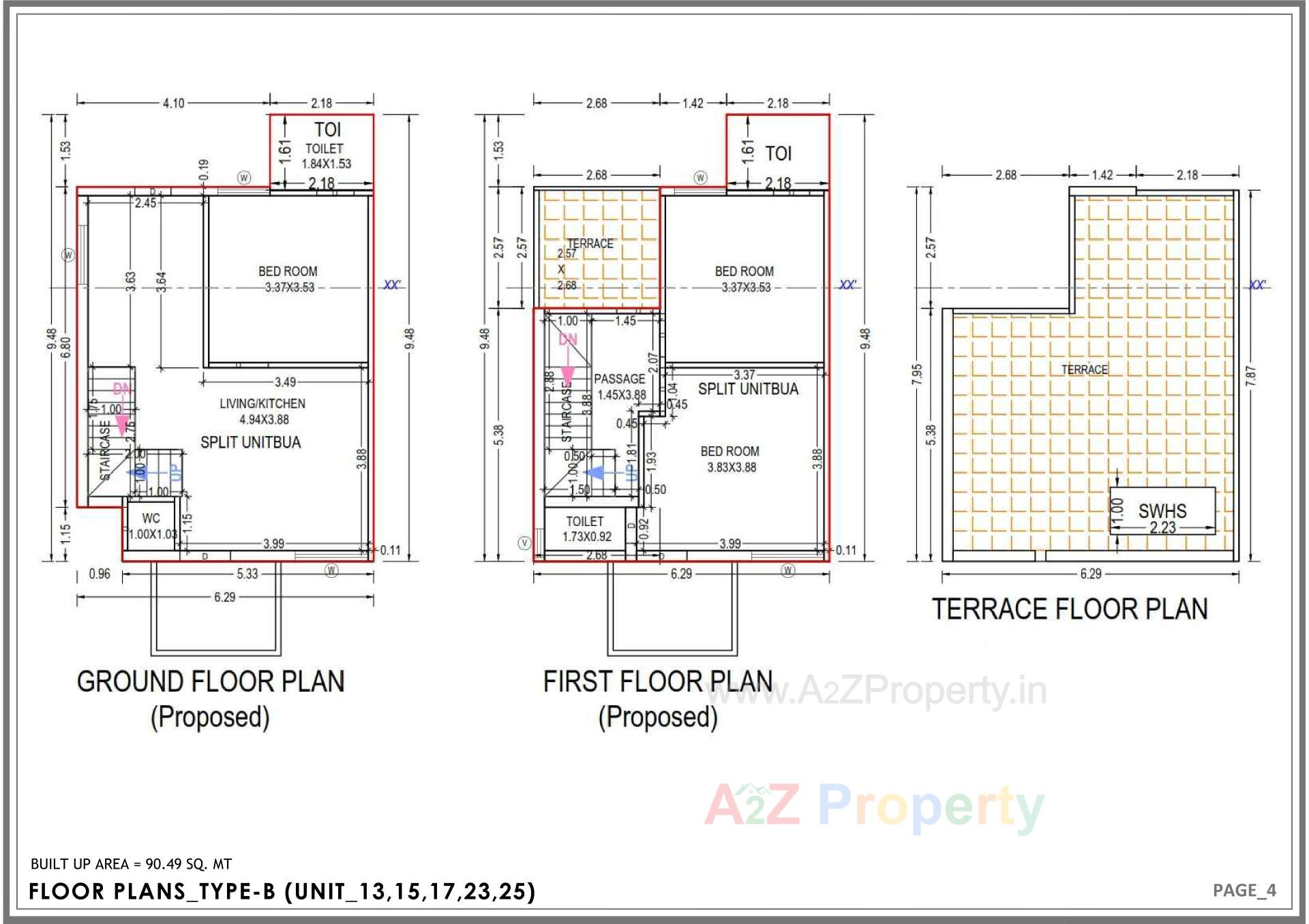 Layout of real estate project Bajrang Homes located at Kadi, Mehsana, Gujarat