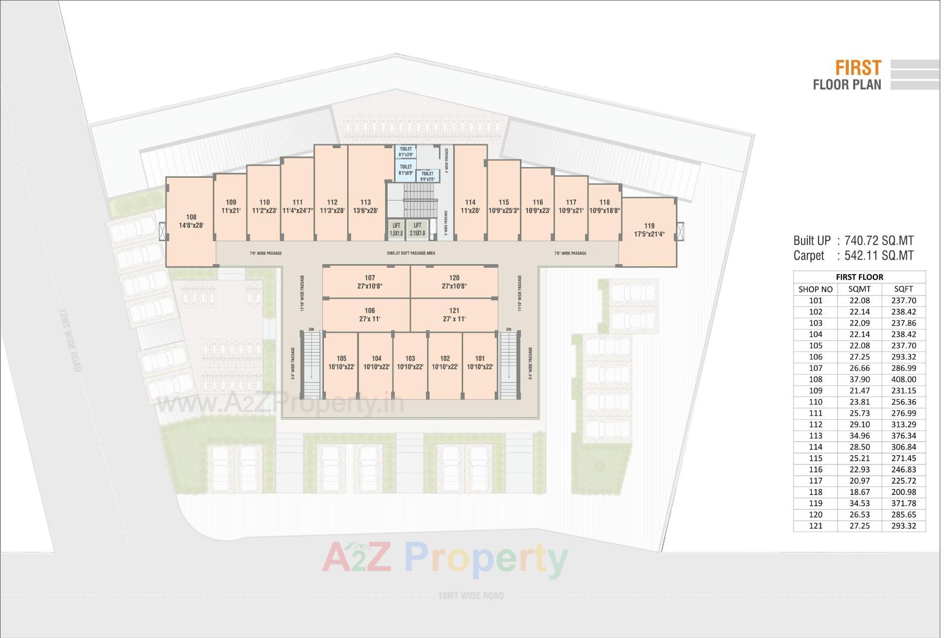 Layout of real estate project Bridge Corner located at Kadi, Mehsana, Gujarat