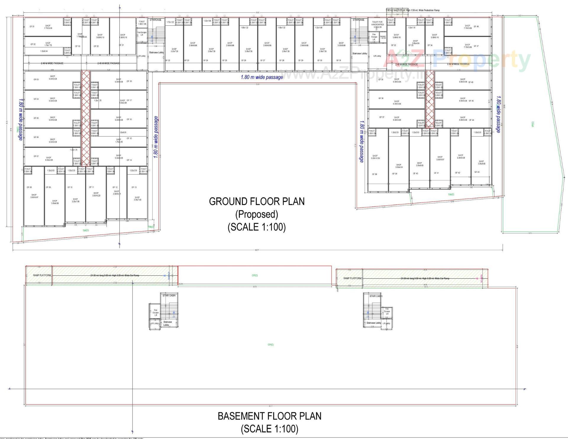 Layout of real estate project Ganesh Plaza located at Kadi, Mehsana, Gujarat