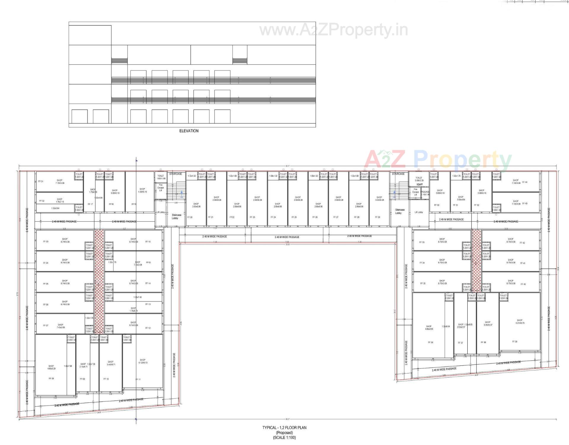 Layout of real estate project Ganesh Plaza located at Kadi, Mehsana, Gujarat