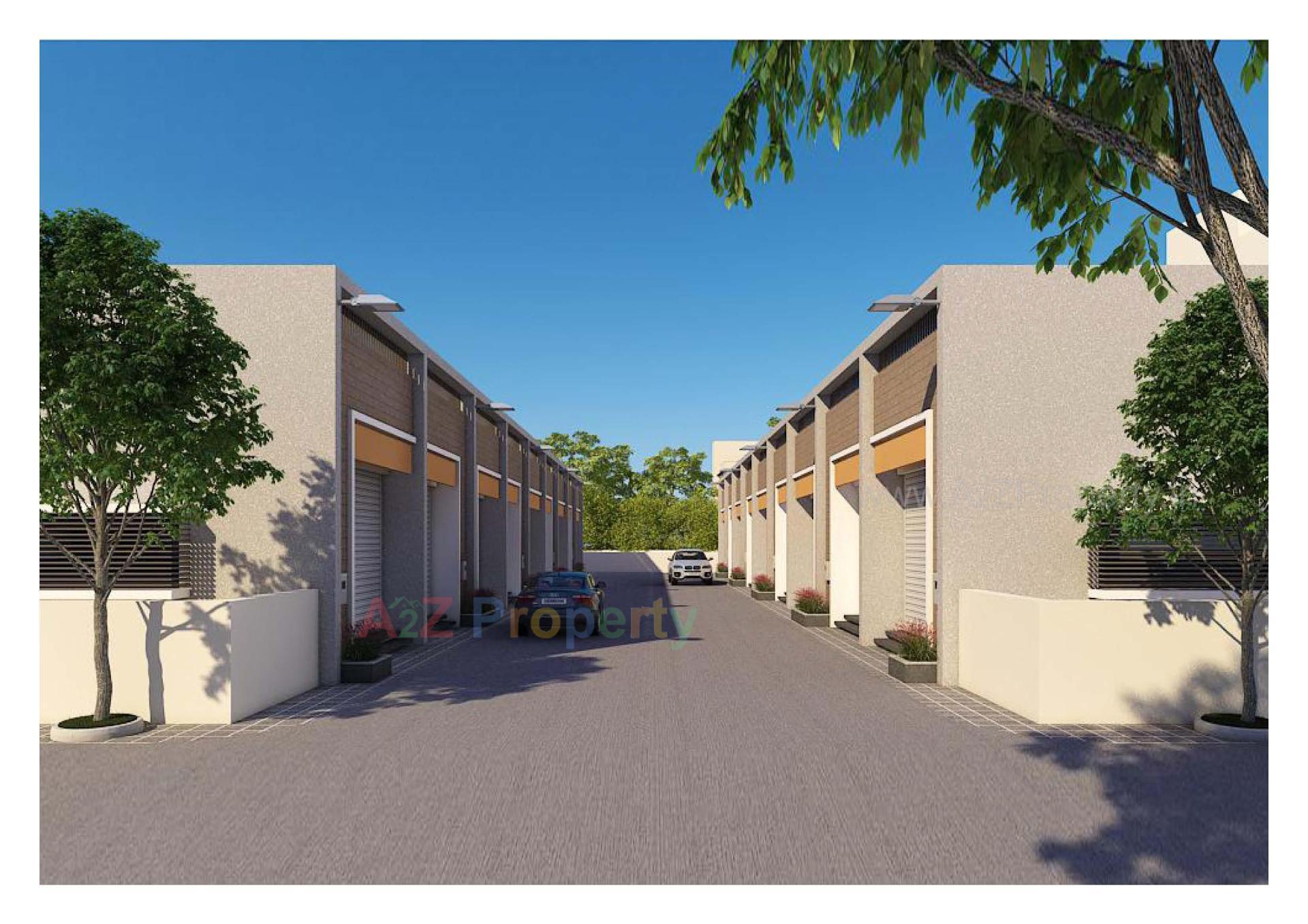 3D Elevation of real estate project Ganesh Plaza located at Kadi, Mehsana, Gujarat