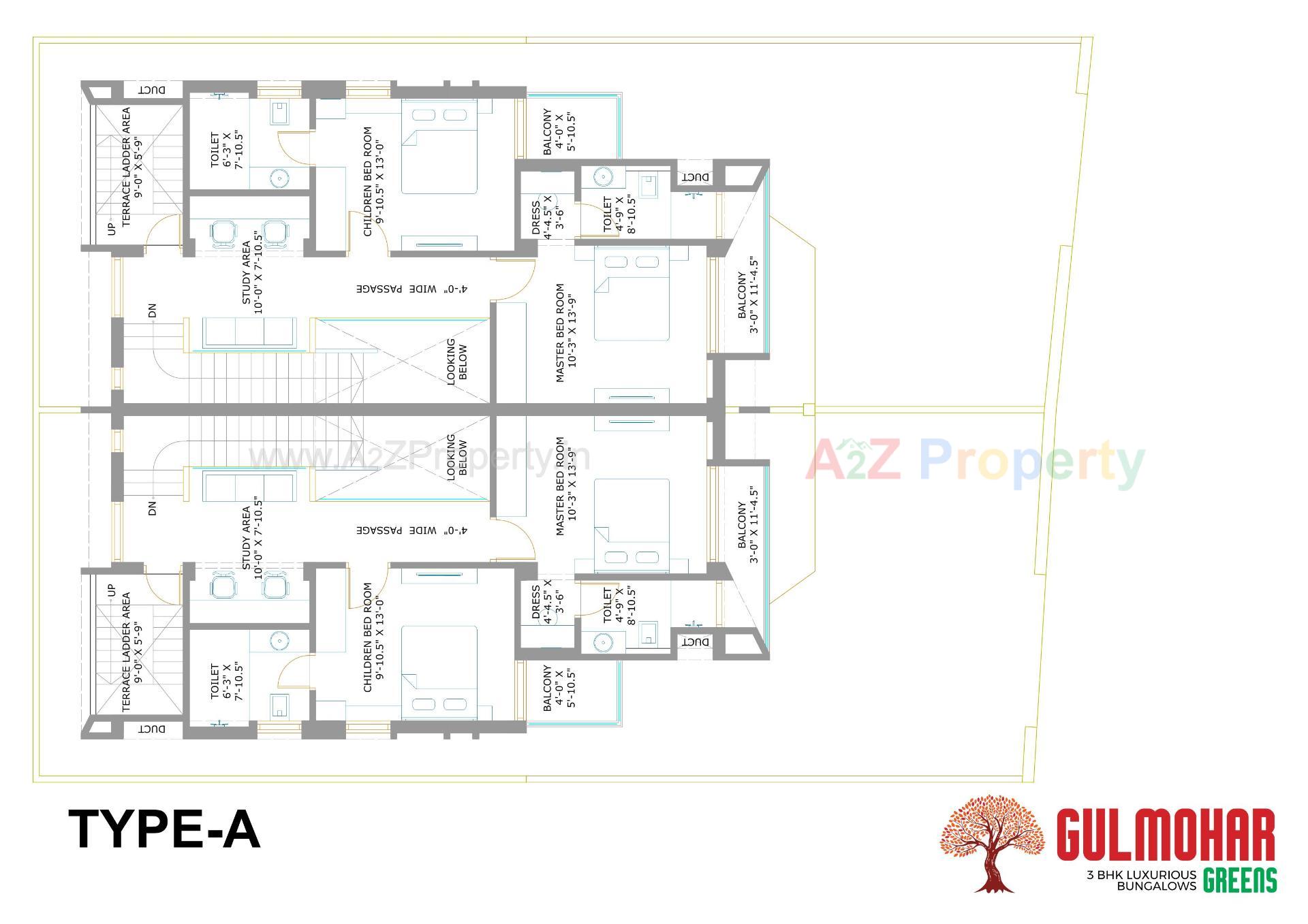 Layout of real estate project Gulmohar Greens located at Kadi, Mehsana, Gujarat