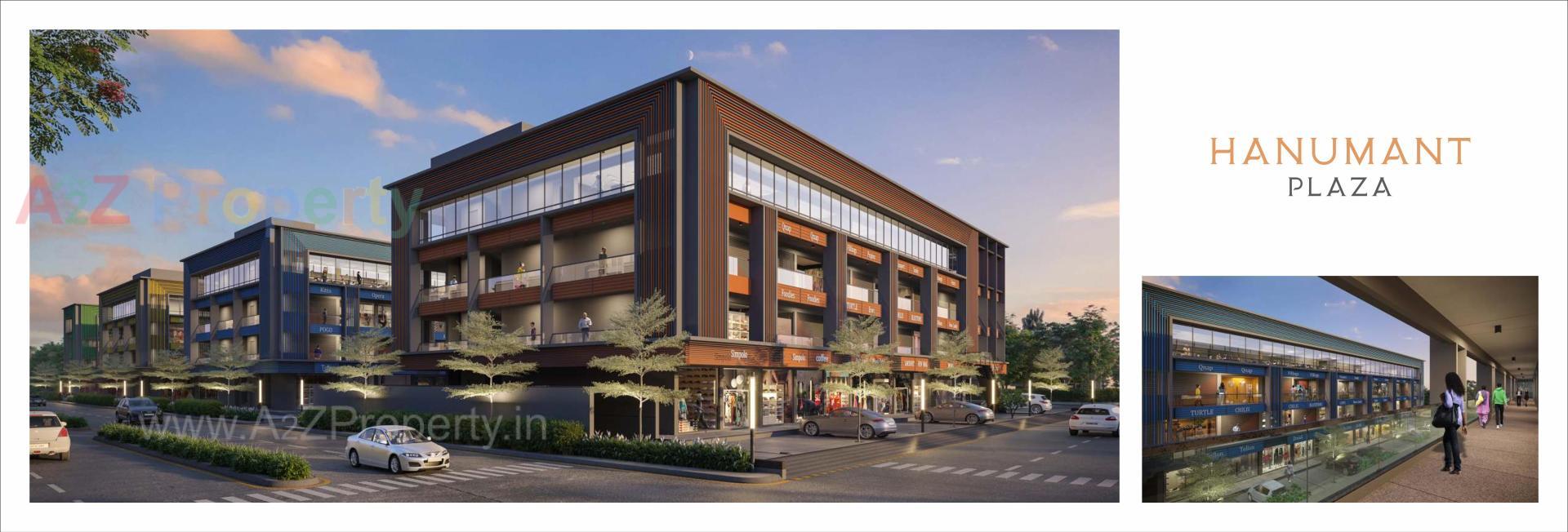 3D Elevation of real estate project Hanumant Plaza located at Kadi, Mehsana, Gujarat