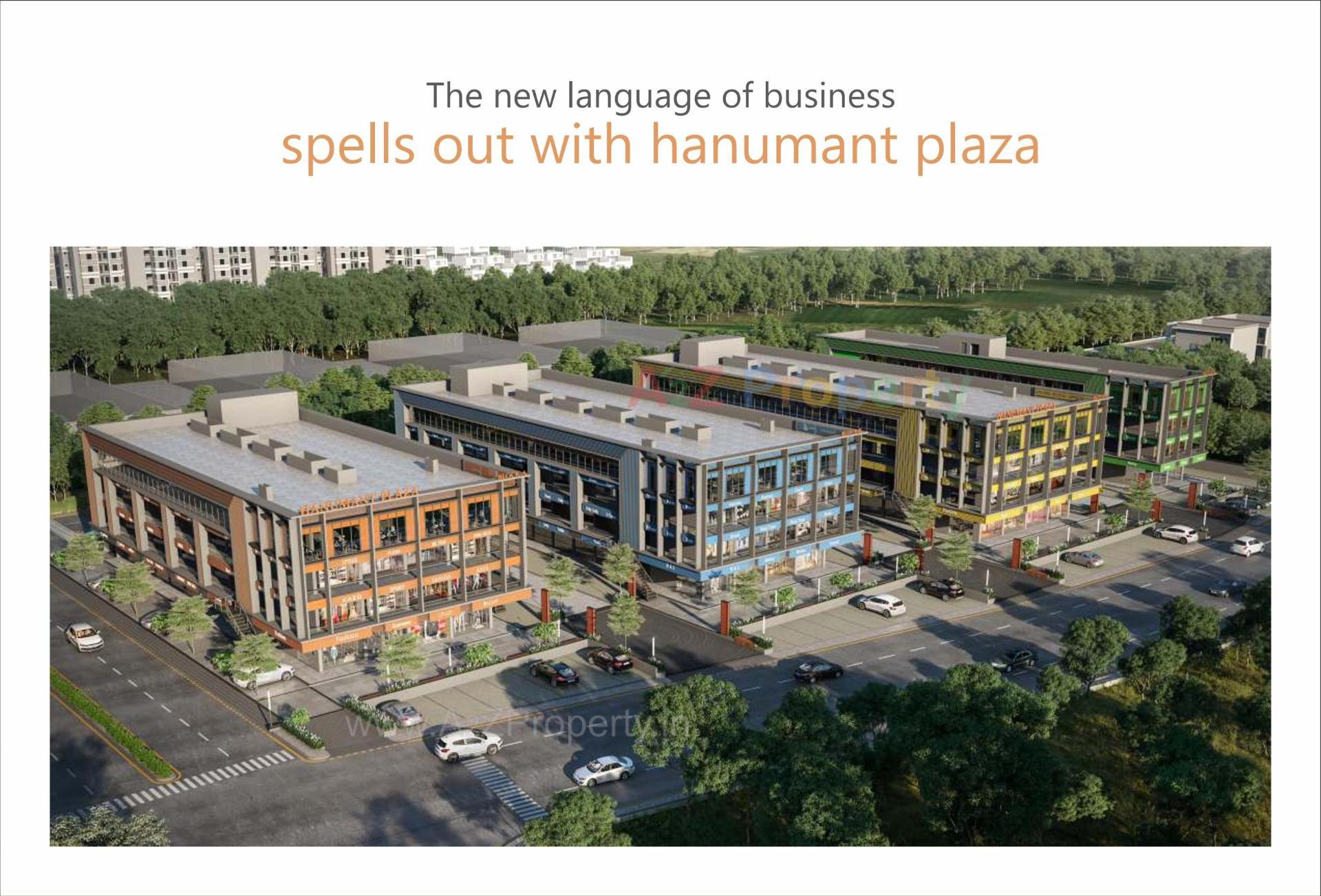 3D Elevation of real estate project Hanumant Plaza located at Kadi, Mehsana, Gujarat