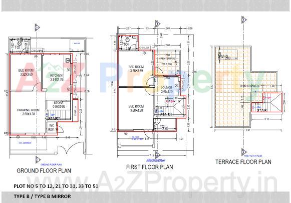 Layout of real estate project Harsiddhi Palace located at Kadi, Mehsana, Gujarat