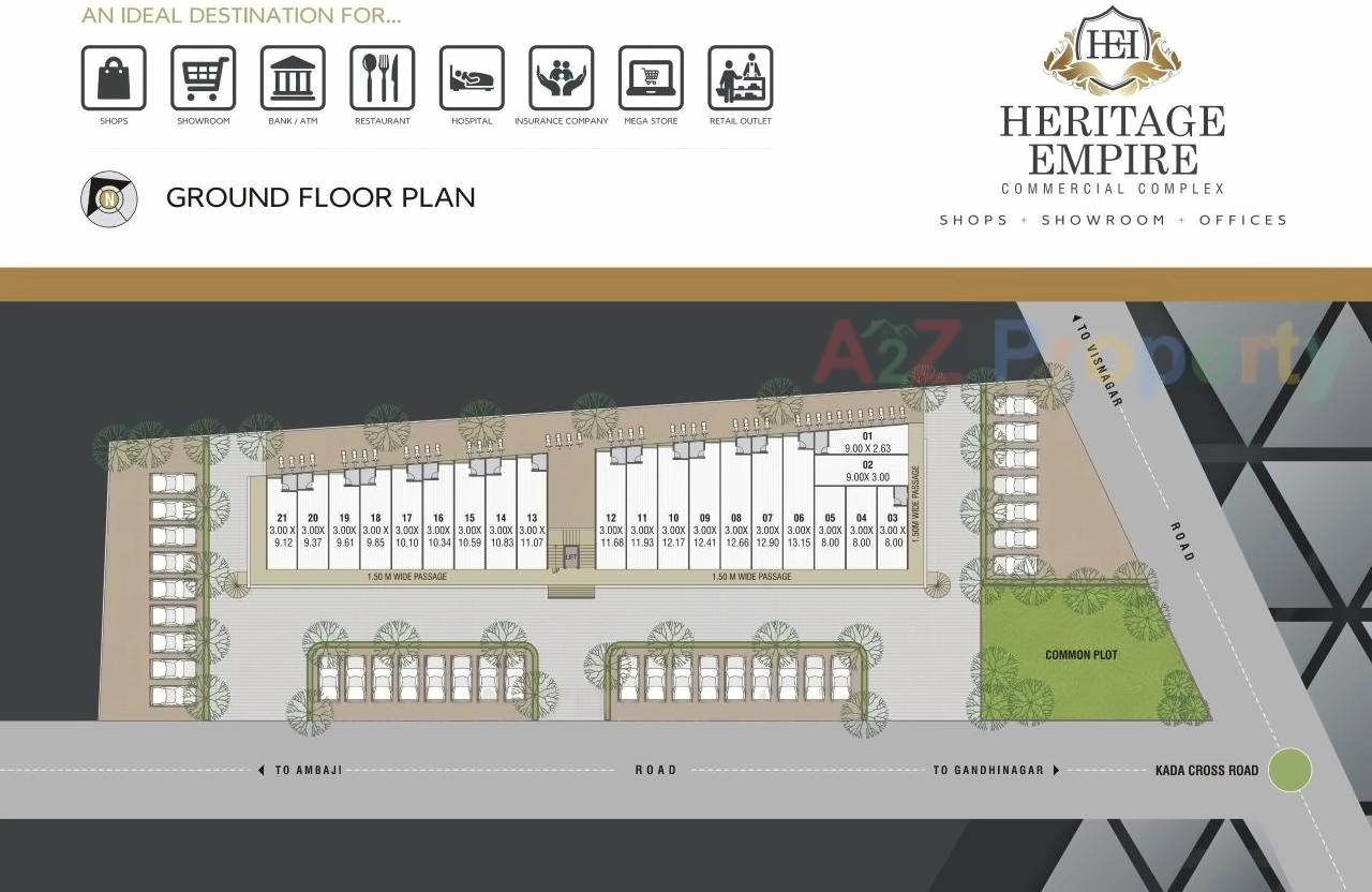 Layout of real estate project Heritage Empire located at Visnagar, Mehsana, Gujarat