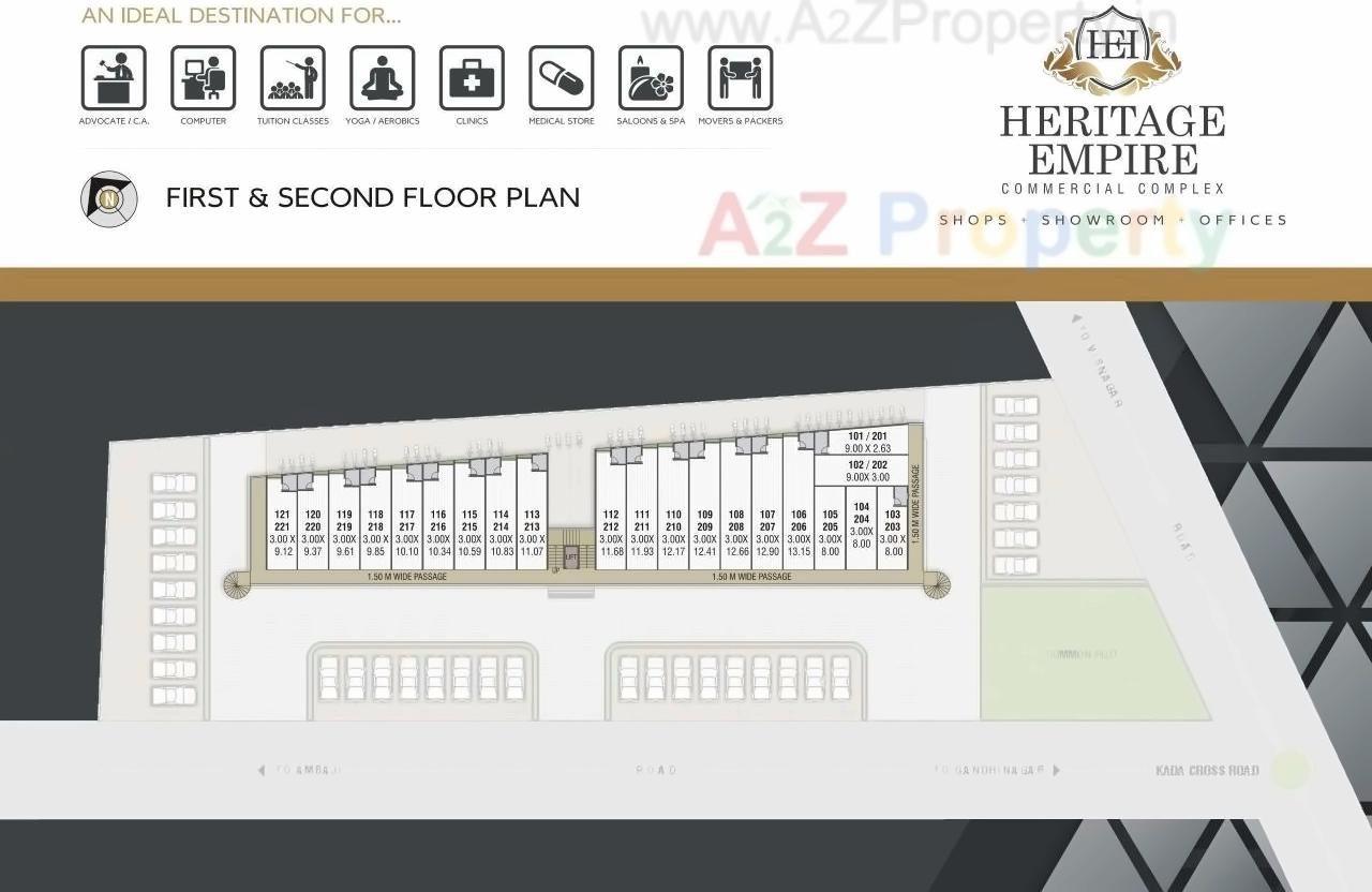 Layout of real estate project Heritage Empire located at Visnagar, Mehsana, Gujarat