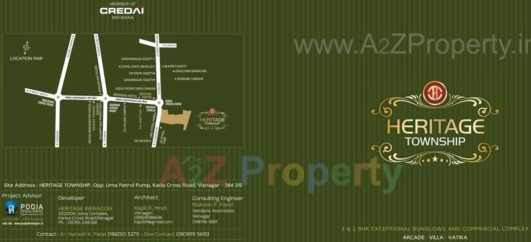  of real estate project Heritage Township located at Visnagar, Mehsana, Gujarat