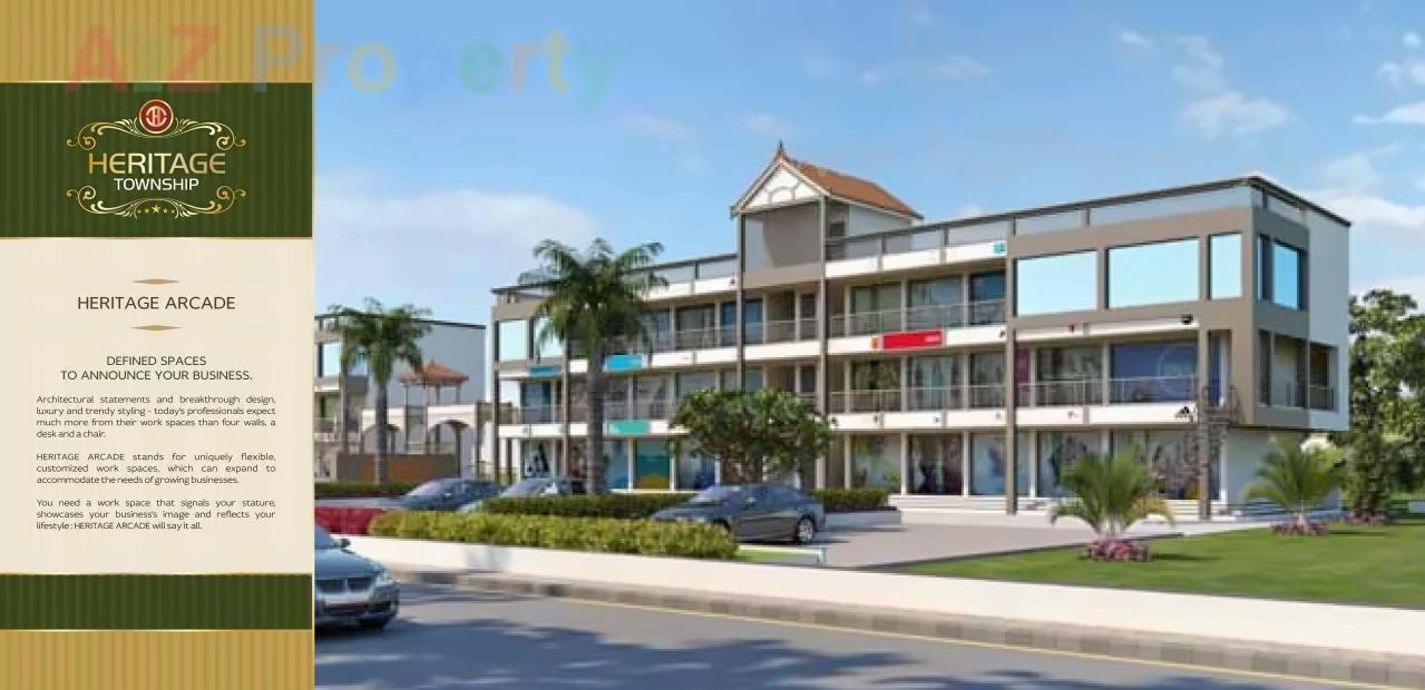 3D Elevation of real estate project Heritage Township located at Visnagar, Mehsana, Gujarat