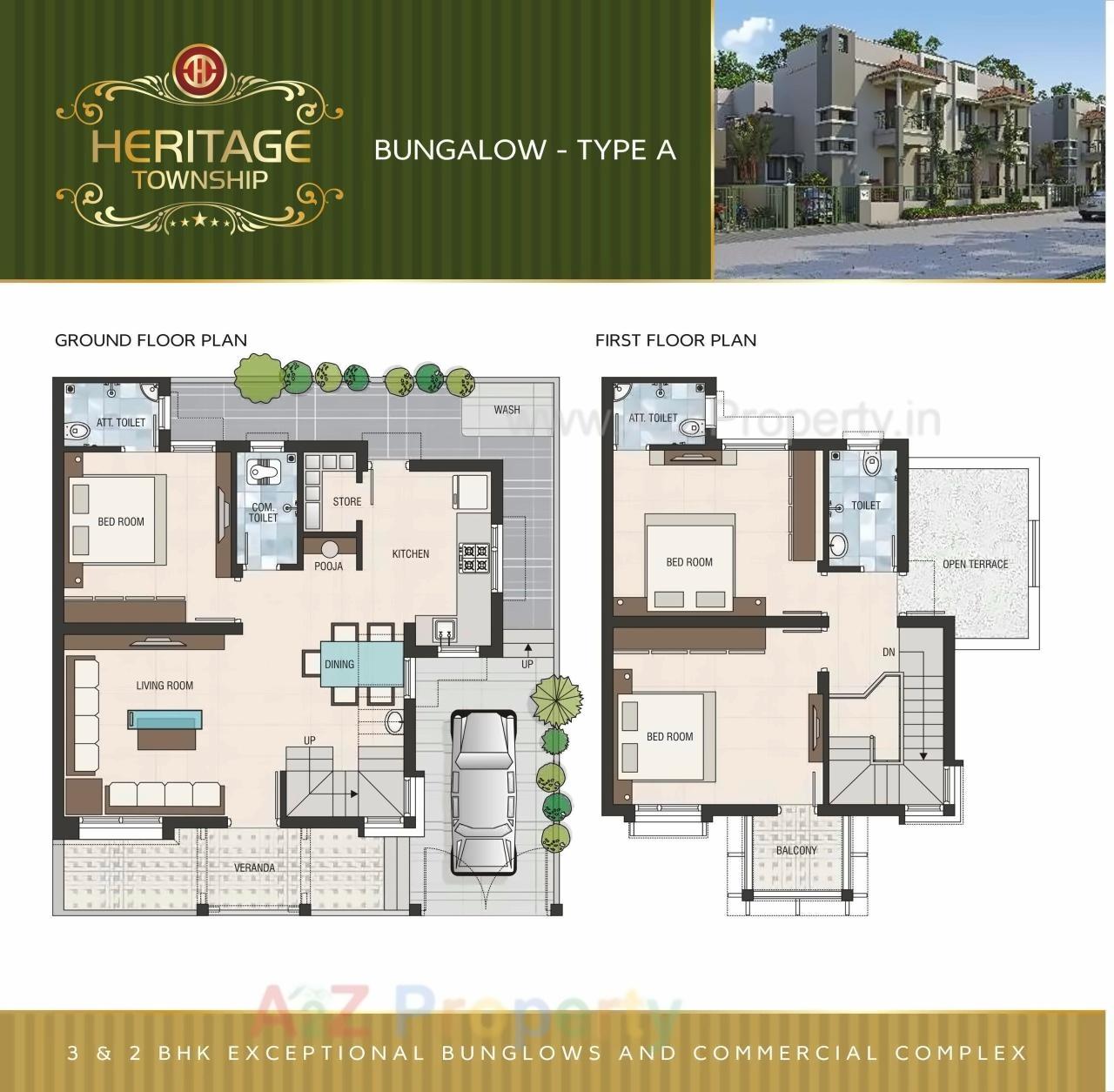 Layout of real estate project Heritage Township located at Visnagar, Mehsana, Gujarat