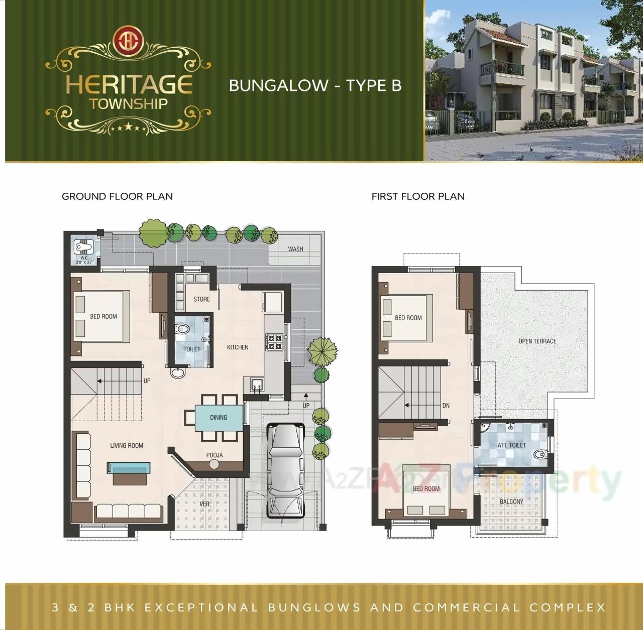 Layout of real estate project Heritage Township located at Visnagar, Mehsana, Gujarat