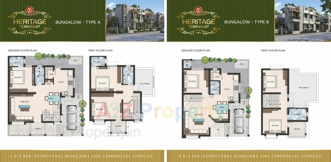Layout of real estate project Heritage Township located at Visnagar, Mehsana, Gujarat