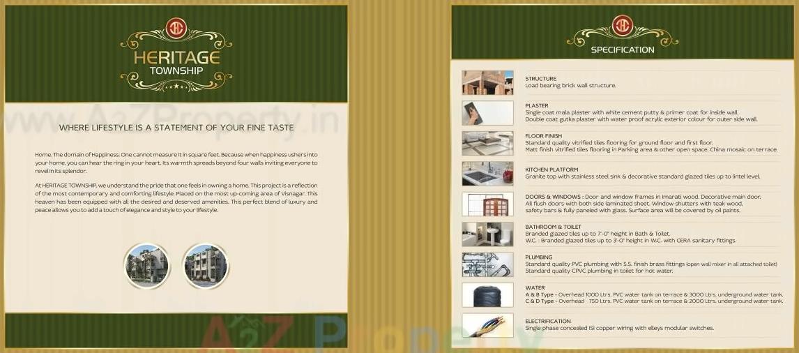  of real estate project Heritage Township located at Visnagar, Mehsana, Gujarat