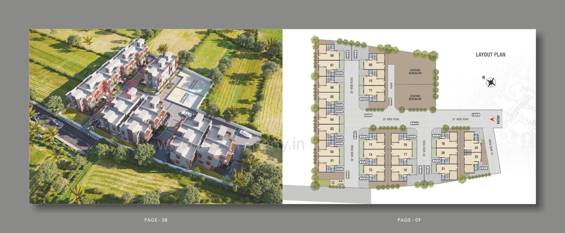 Layout of real estate project Himalaya Villa located at Nagalpur, Mehsana, Gujarat