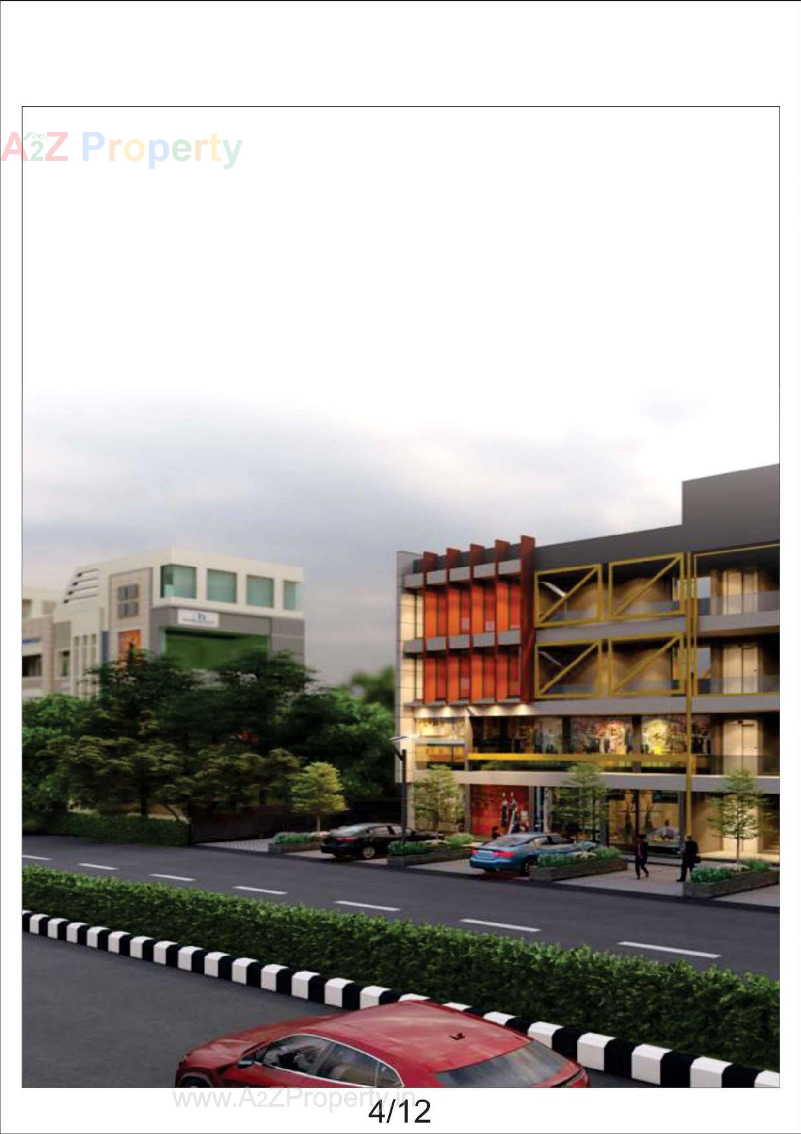 3D Elevation of real estate project Iconic Hub located at Mahesana, Mehsana, Gujarat