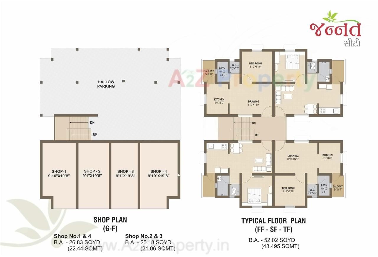 Layout of real estate project Jannat City located at Kadi, Mehsana, Gujarat